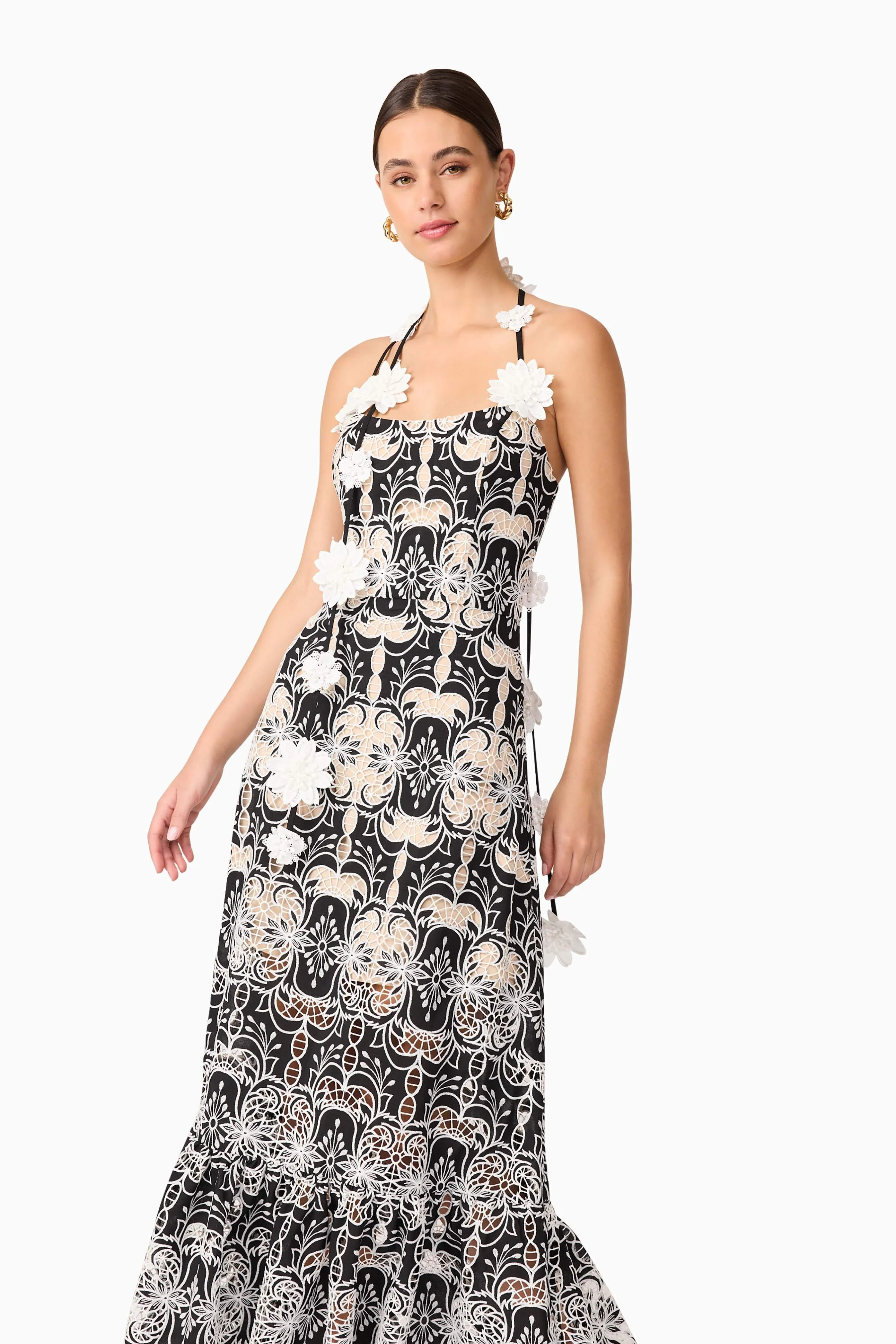 Jolie Floral Midi Dress in Black sold by Elliatt product image thumbnail 5