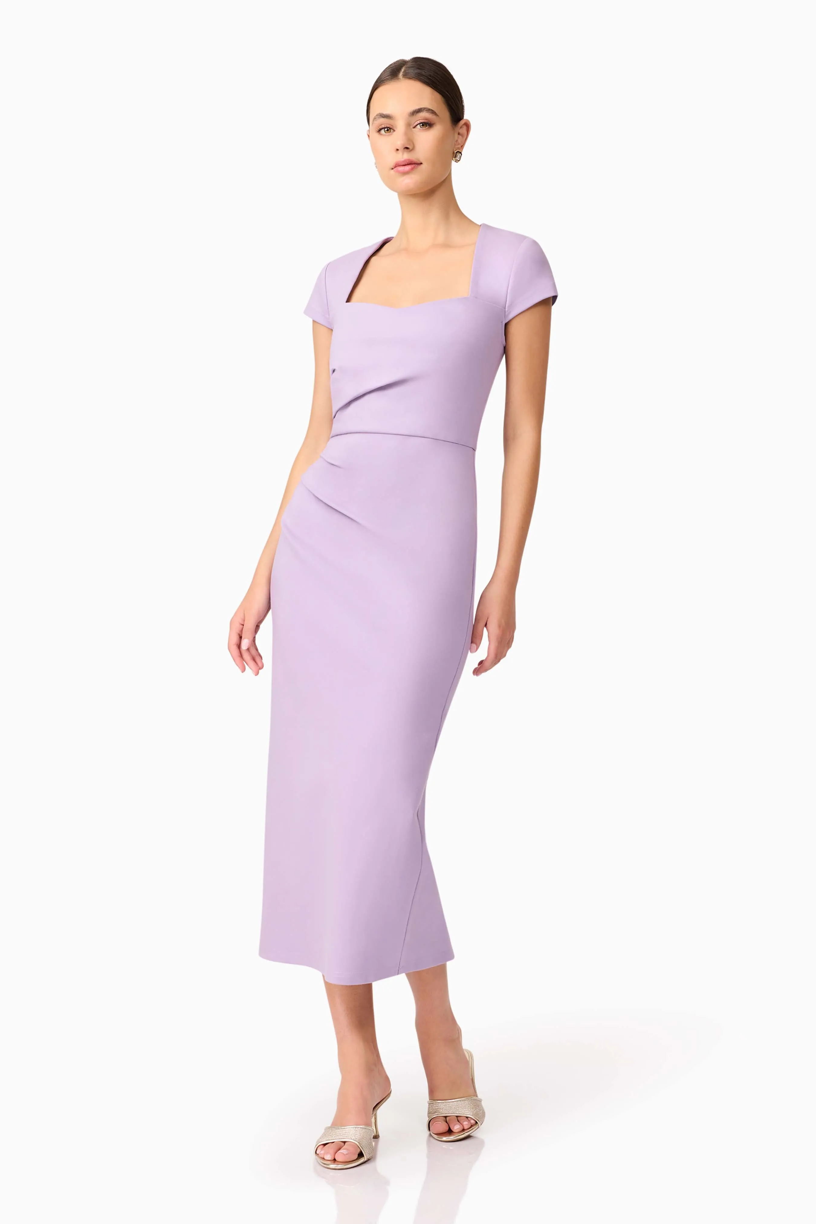 Alina Fitted Midi Dress in Purple sold by Elliatt product image thumbnail 2