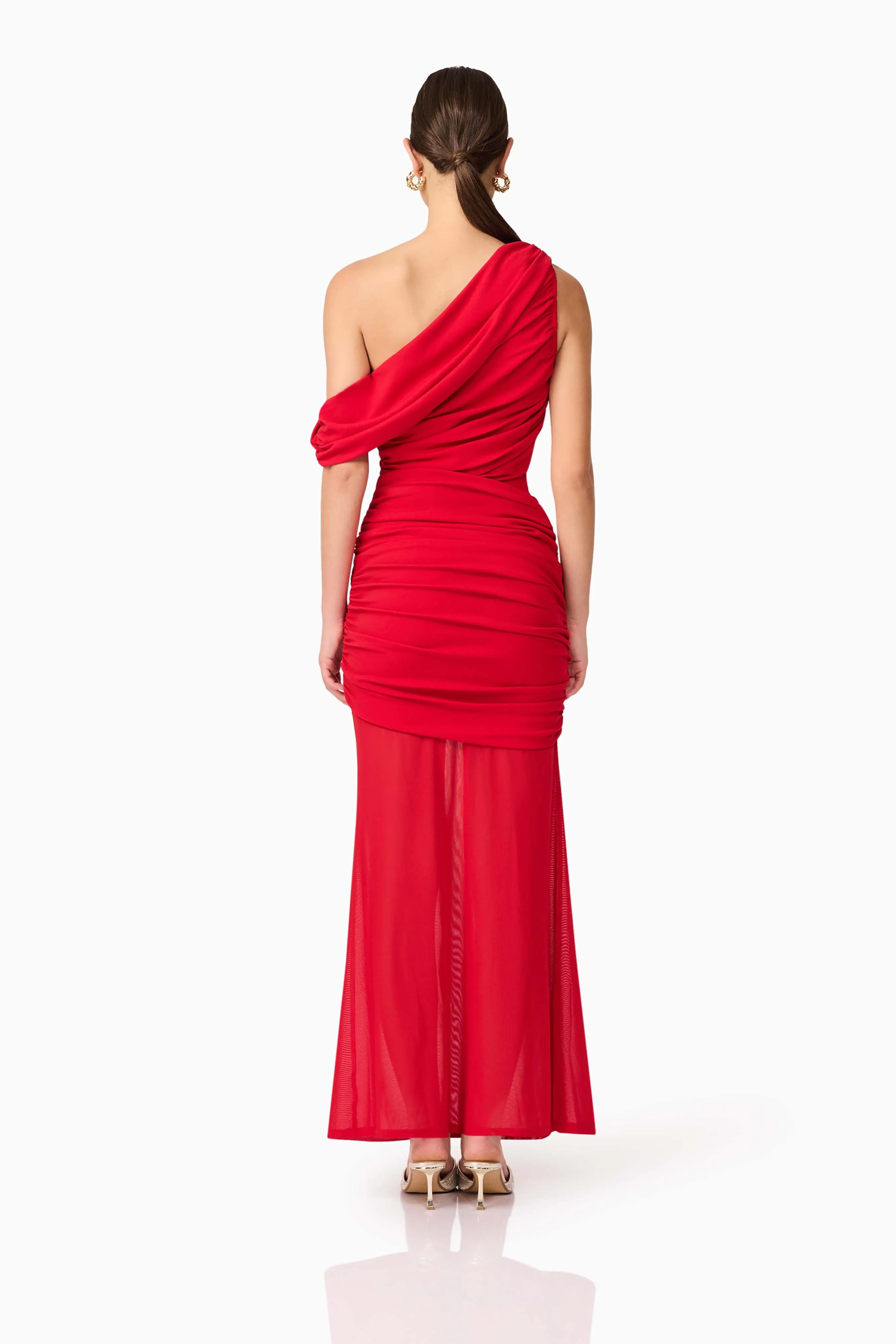 Darya Asymmetrical Gown in Red sold by Elliatt product image thumbnail 5