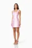 Elder Floral Decal Applique Mini Dress In Pink sold by Elliatt