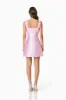 Elder Floral Decal Applique Mini Dress In Pink sold by Elliatt