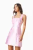 Elder Floral Decal Applique Mini Dress In Pink sold by Elliatt