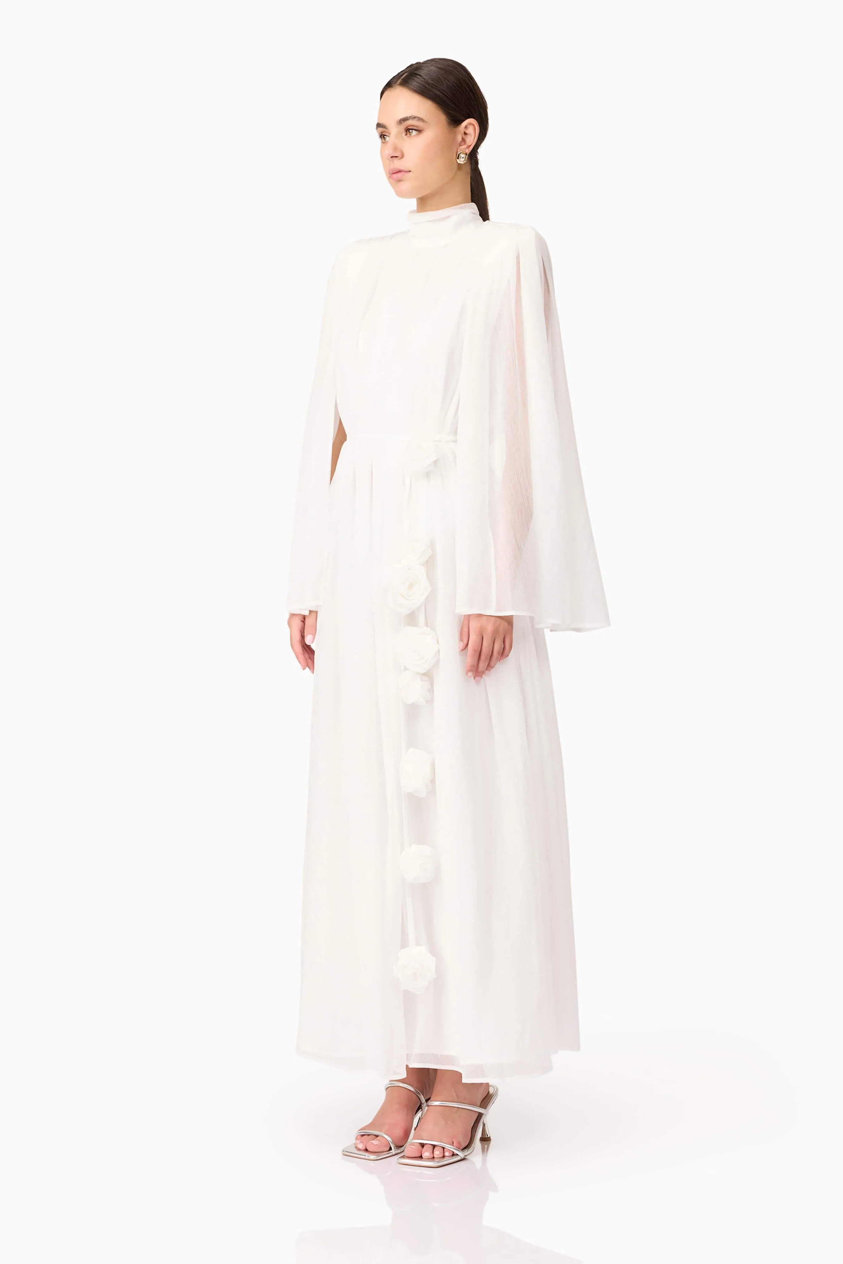 Melissa Long Sleeve Gown in White sold by Elliatt product image thumbnail 3
