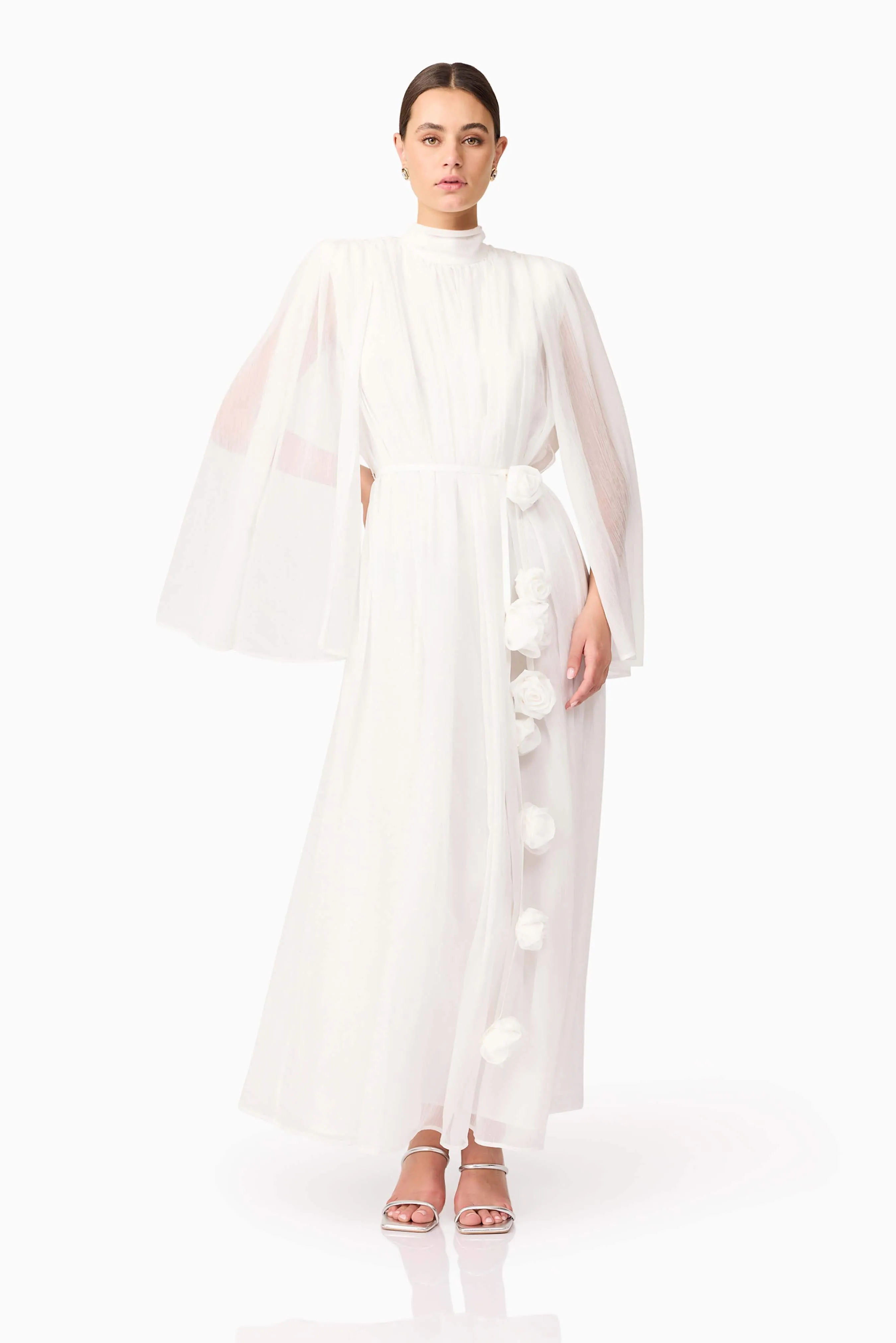 Melissa Long Sleeve Gown in White sold by Elliatt product image thumbnail 4