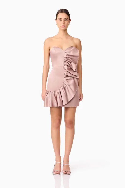 Laura Strapless Mini Dress in Pink sold by Elliatt
