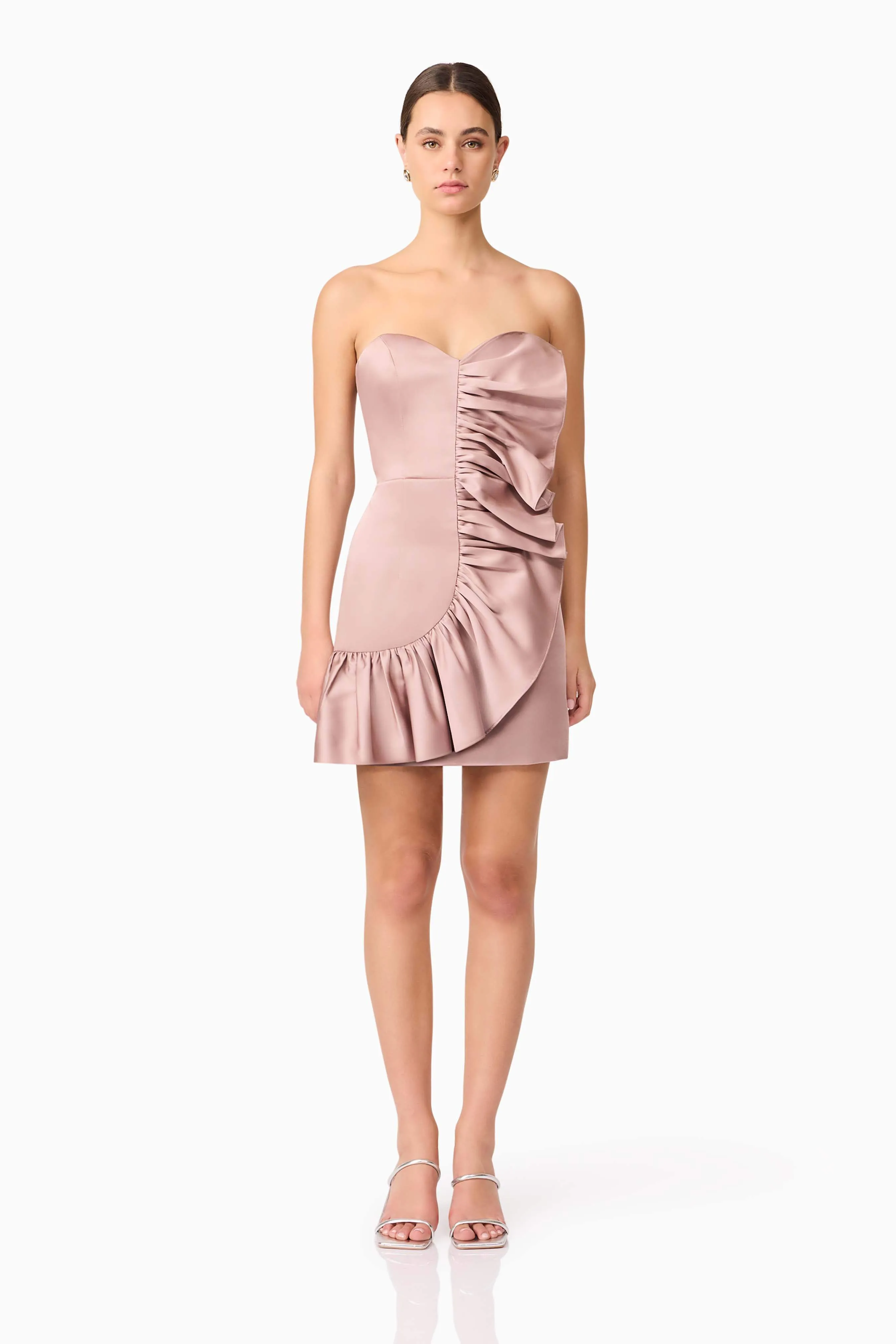 Laura Strapless Mini Dress in Pink sold by Elliatt