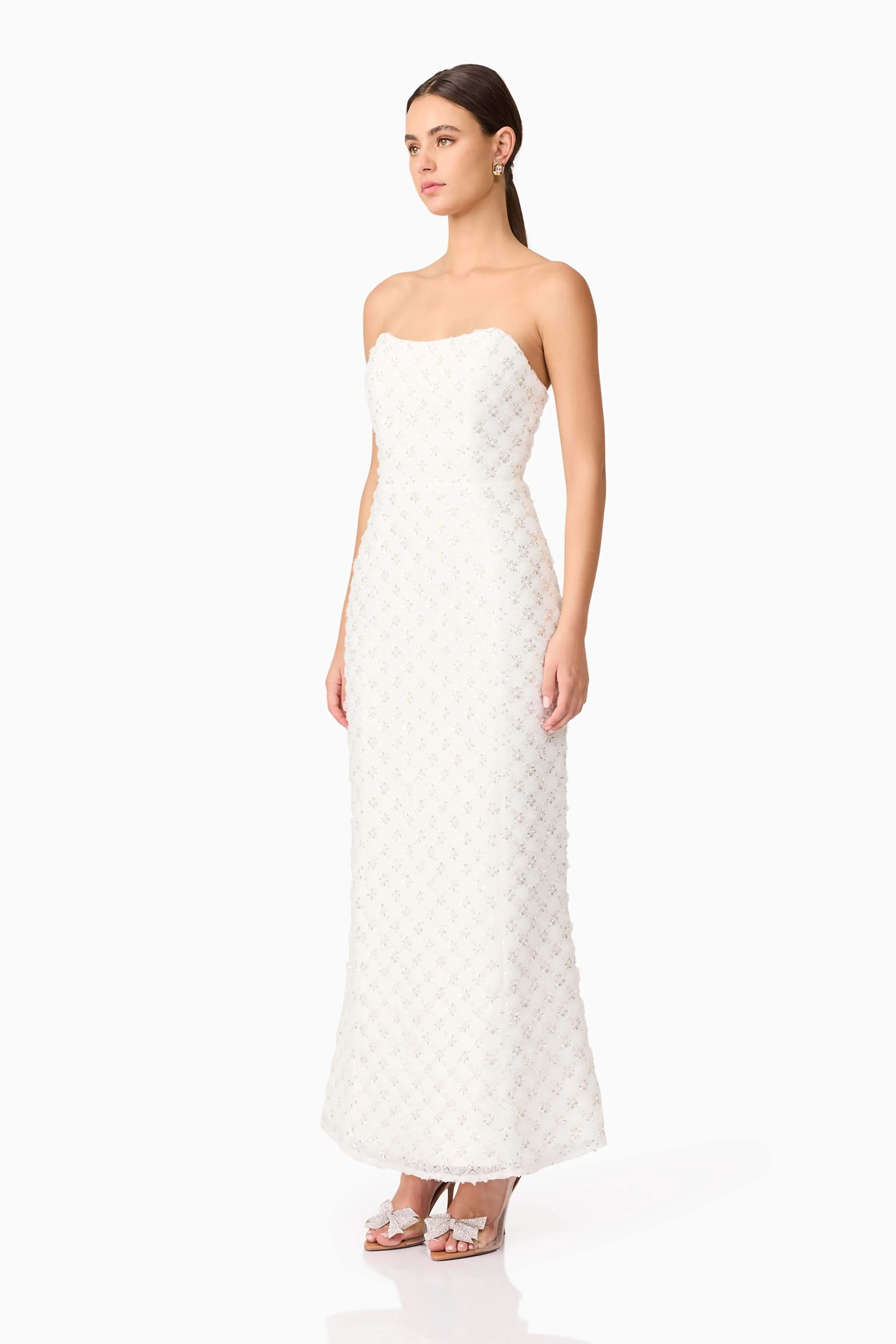 Lola Strapless Gown in White sold by Elliatt product image thumbnail 3
