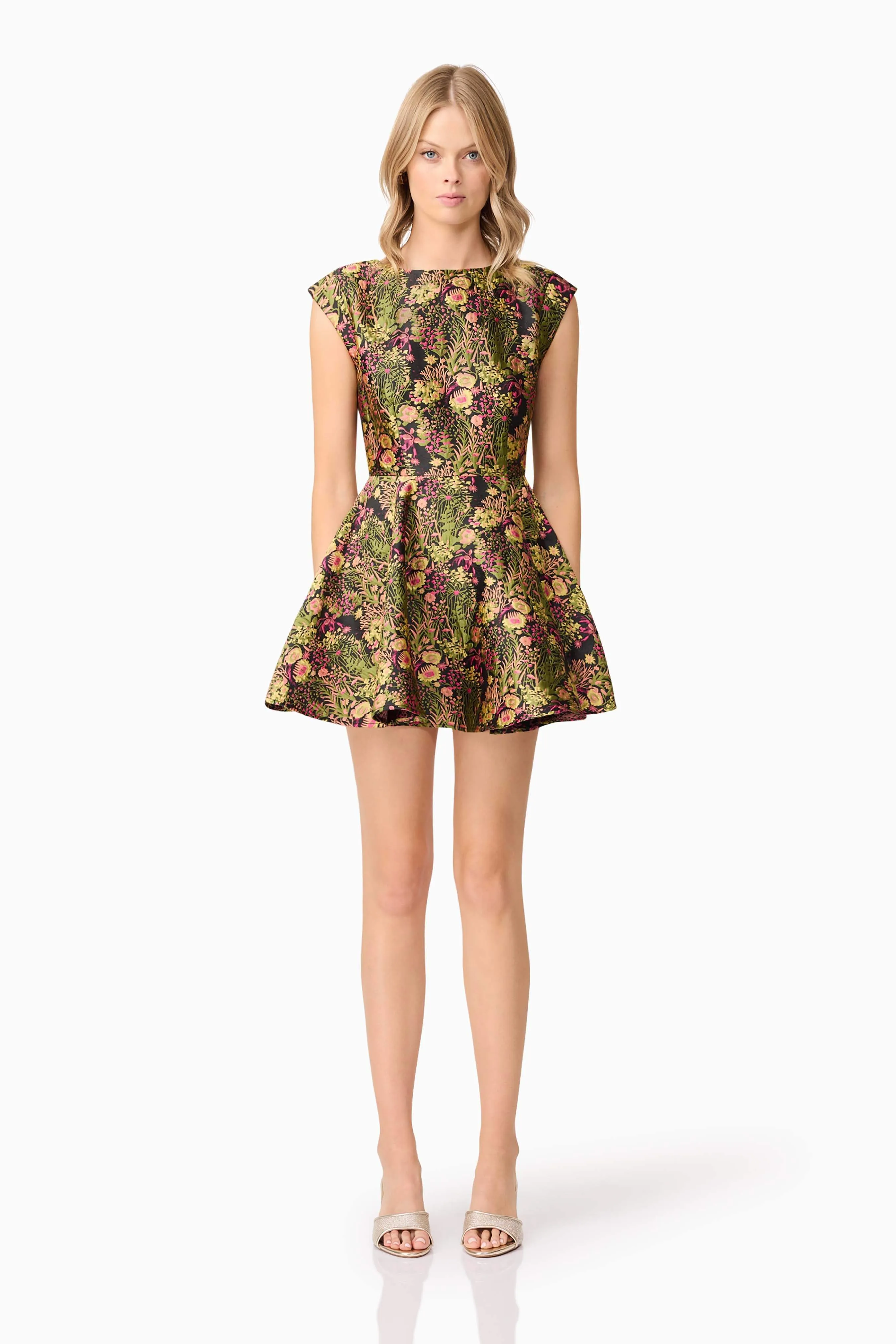 Cindy A-Line Mini Dress in Floral sold by Elliatt