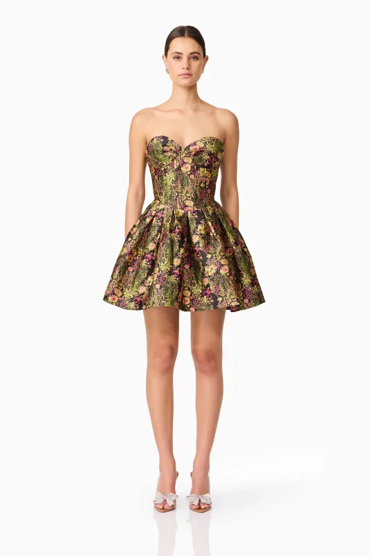 Cindy Strapless Mini Dress in Black sold by Elliatt