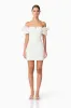 Nola Off The Shoulder Mini Dress in White sold by Elliatt