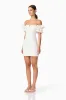 Nola Off The Shoulder Mini Dress in White sold by Elliatt
