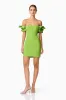 Nola Off The Shoulder Mini Dress in Green sold by Elliatt