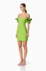 Nola Off The Shoulder Mini Dress in Green sold by Elliatt
