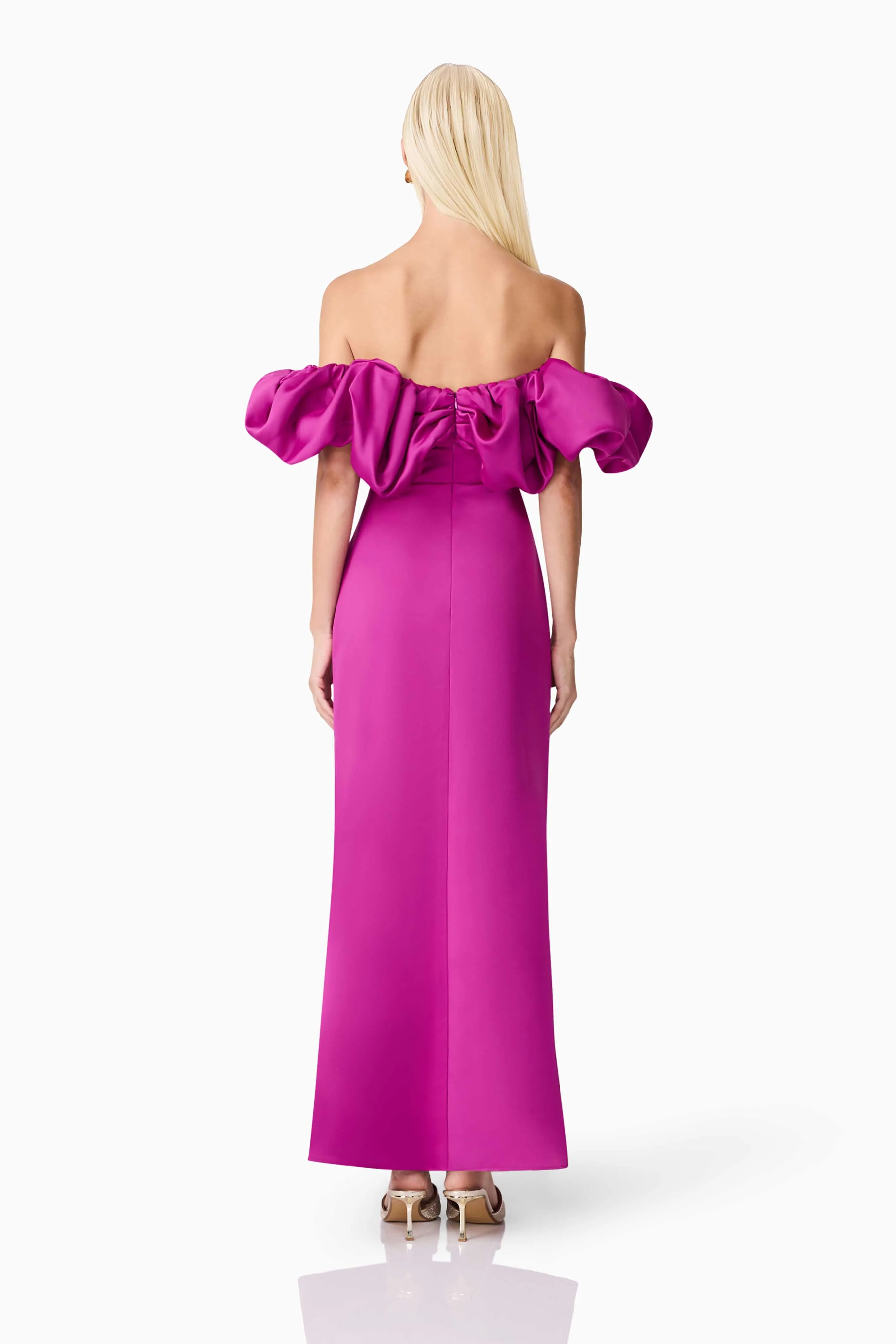 Sharon Off The Shoulder Midi Dress in Purple sold by Elliatt product image thumbnail 5