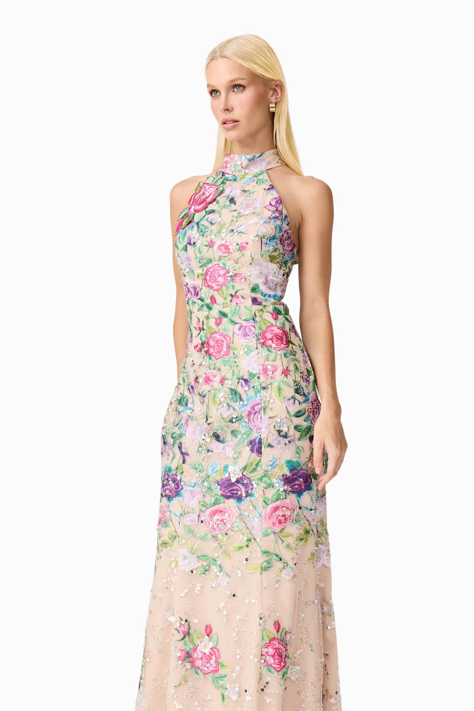Eliska Halter Neck Gown in Floral sold by Elliatt product image thumbnail 3