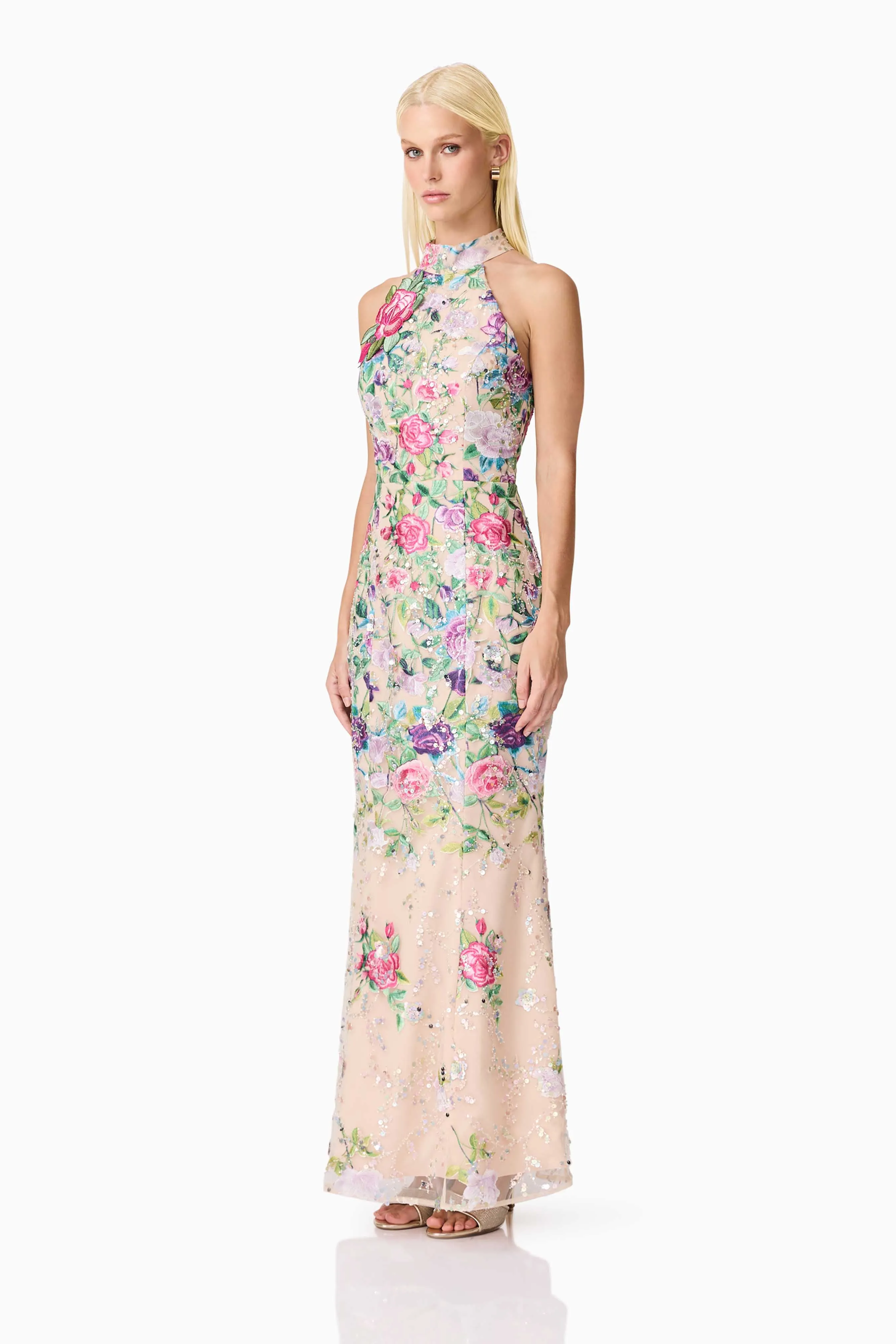 Eliska Halter Neck Gown in Floral sold by Elliatt product image thumbnail 5