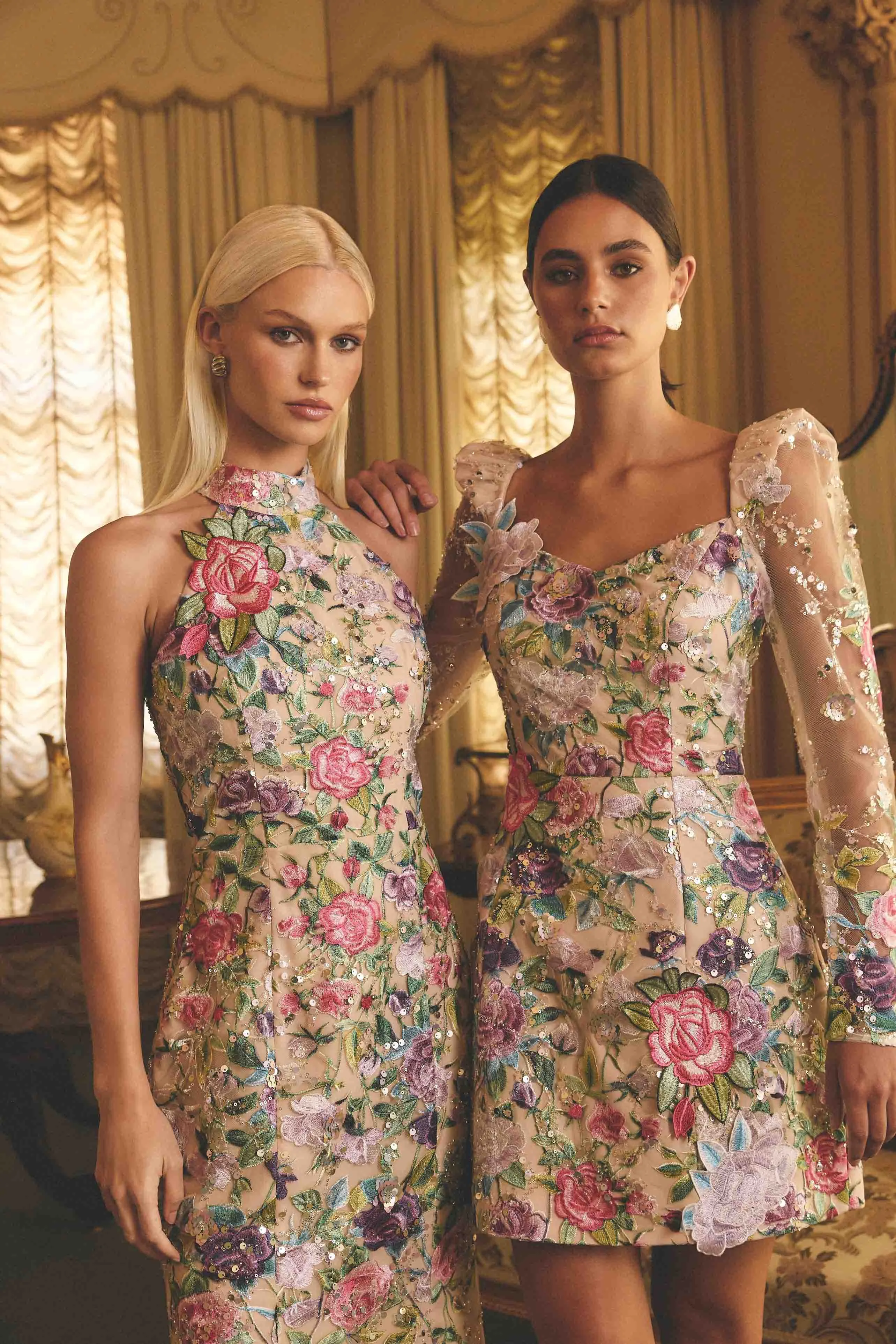 Eliska Long Sleeve Mini Dress in Floral sold by Elliatt product image thumbnail 2