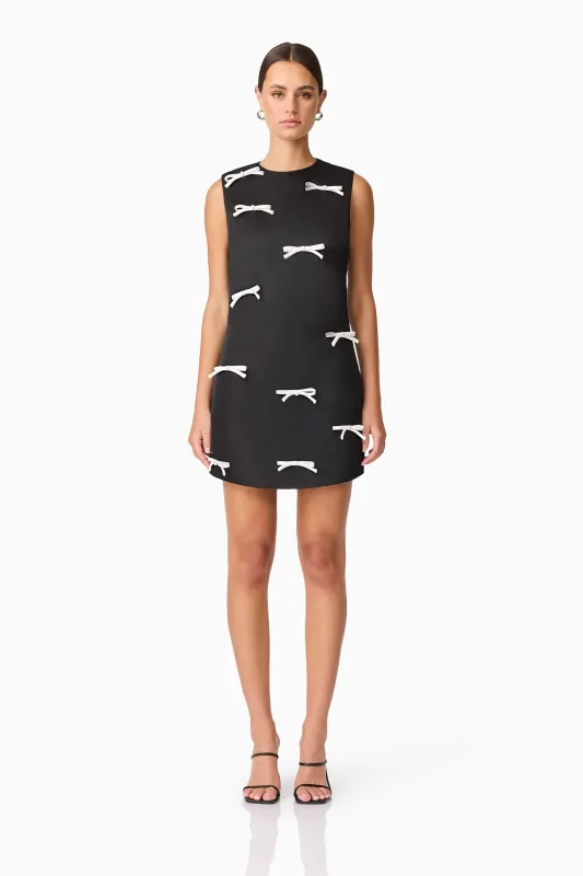 Ursula Mini Shift Dress in Black sold by Elliatt