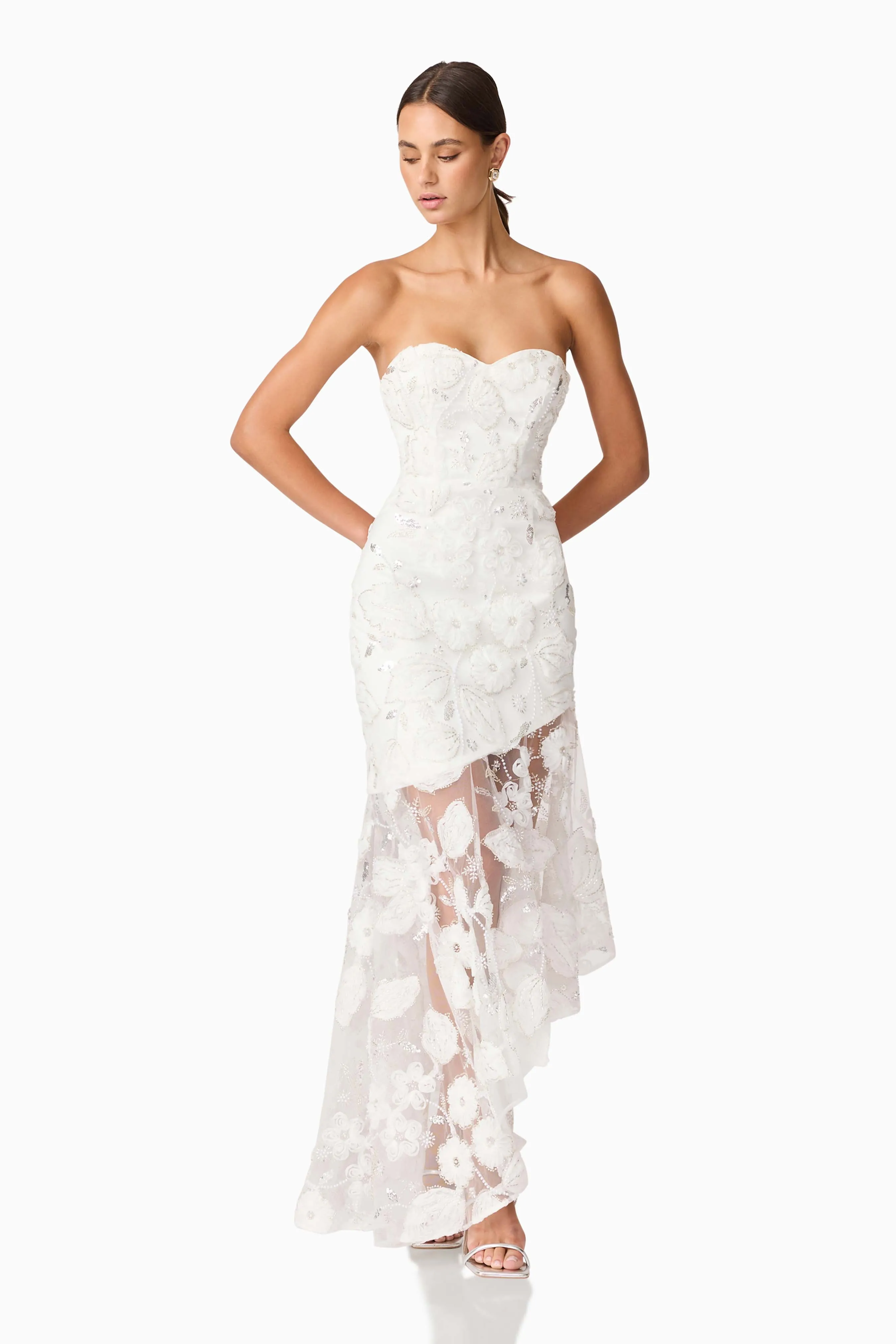 Carol Strapless Gown in White sold by Elliatt product image thumbnail 5