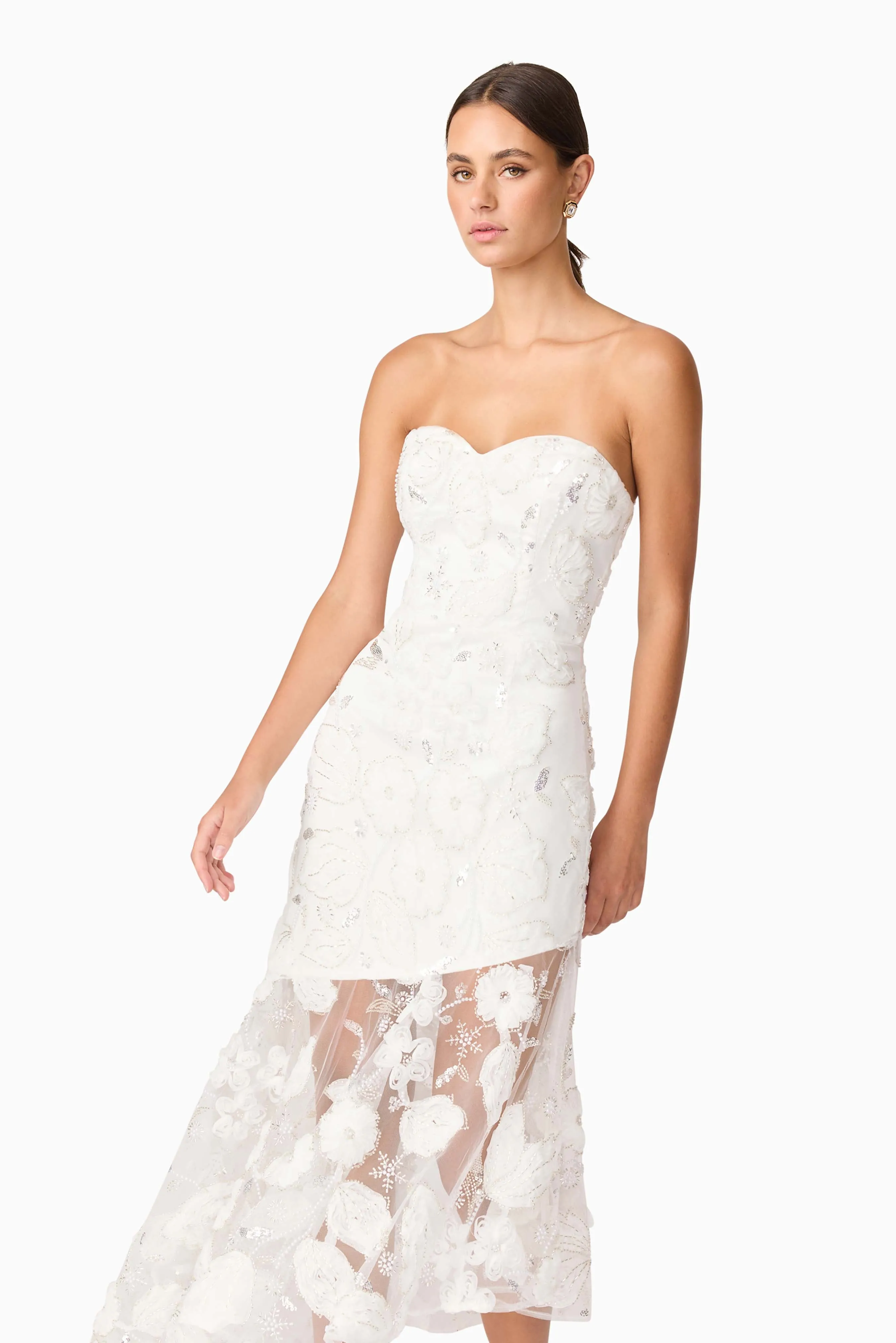 Carol Strapless Gown in White sold by Elliatt product image thumbnail 3