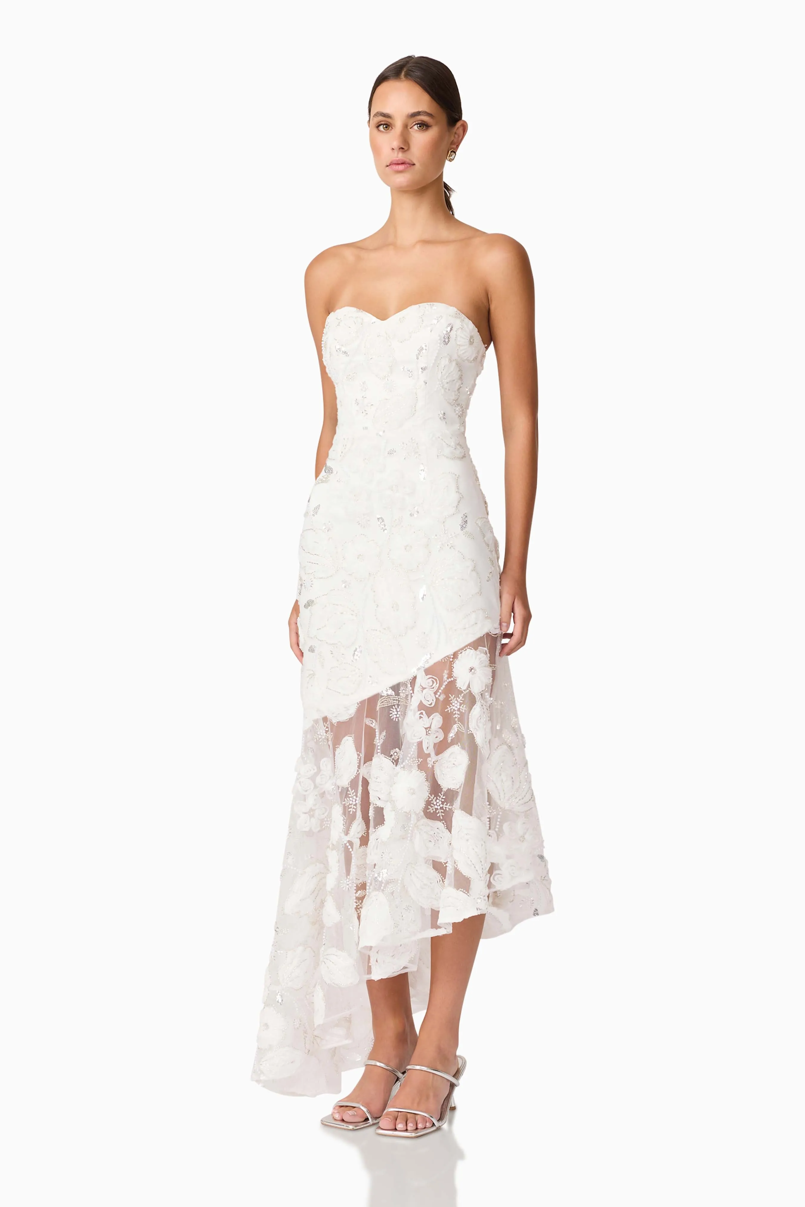 Carol Strapless Gown in White sold by Elliatt product image thumbnail 4