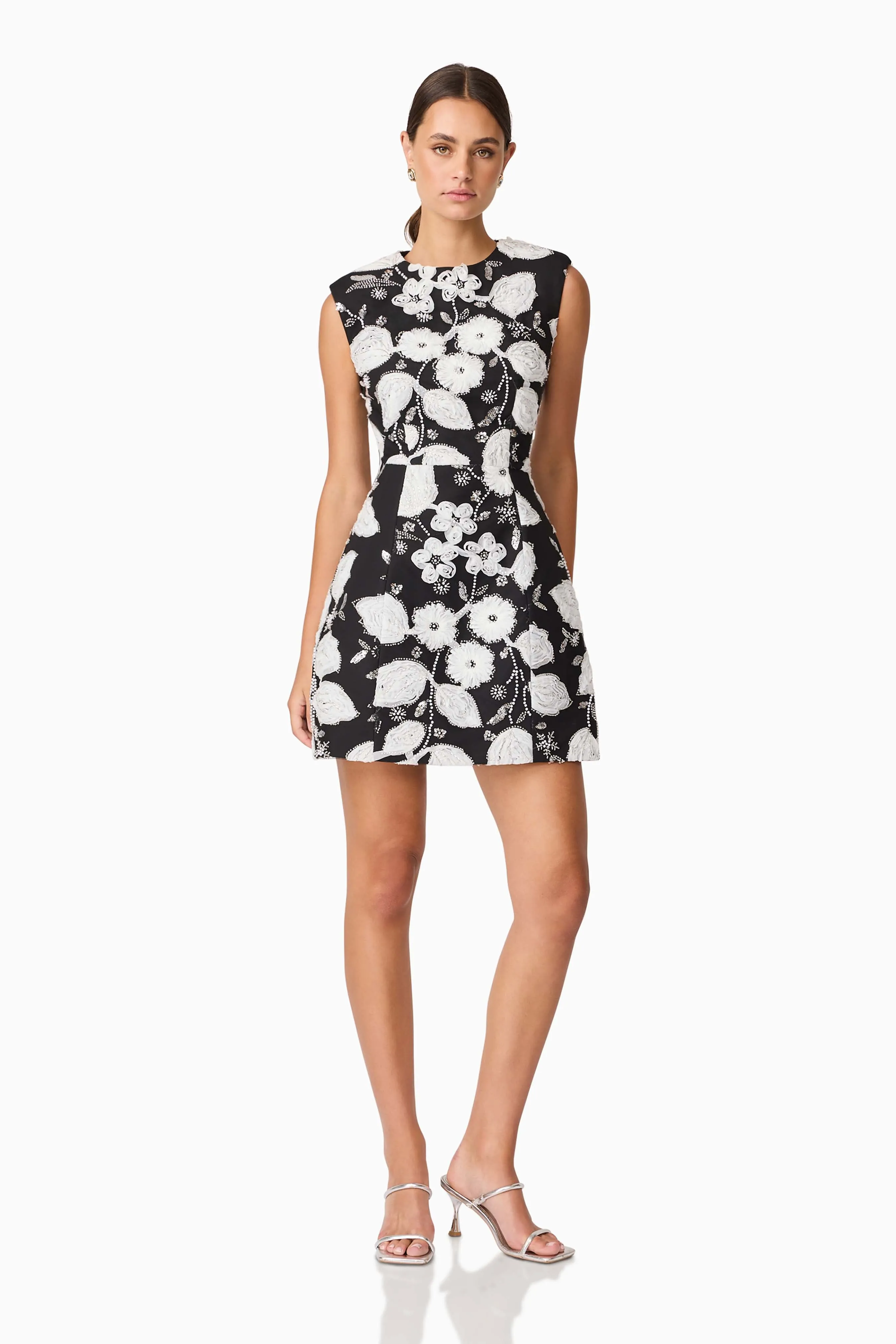 Carol Tulip Mini Dress in Black & White sold by Elliatt product image thumbnail 5
