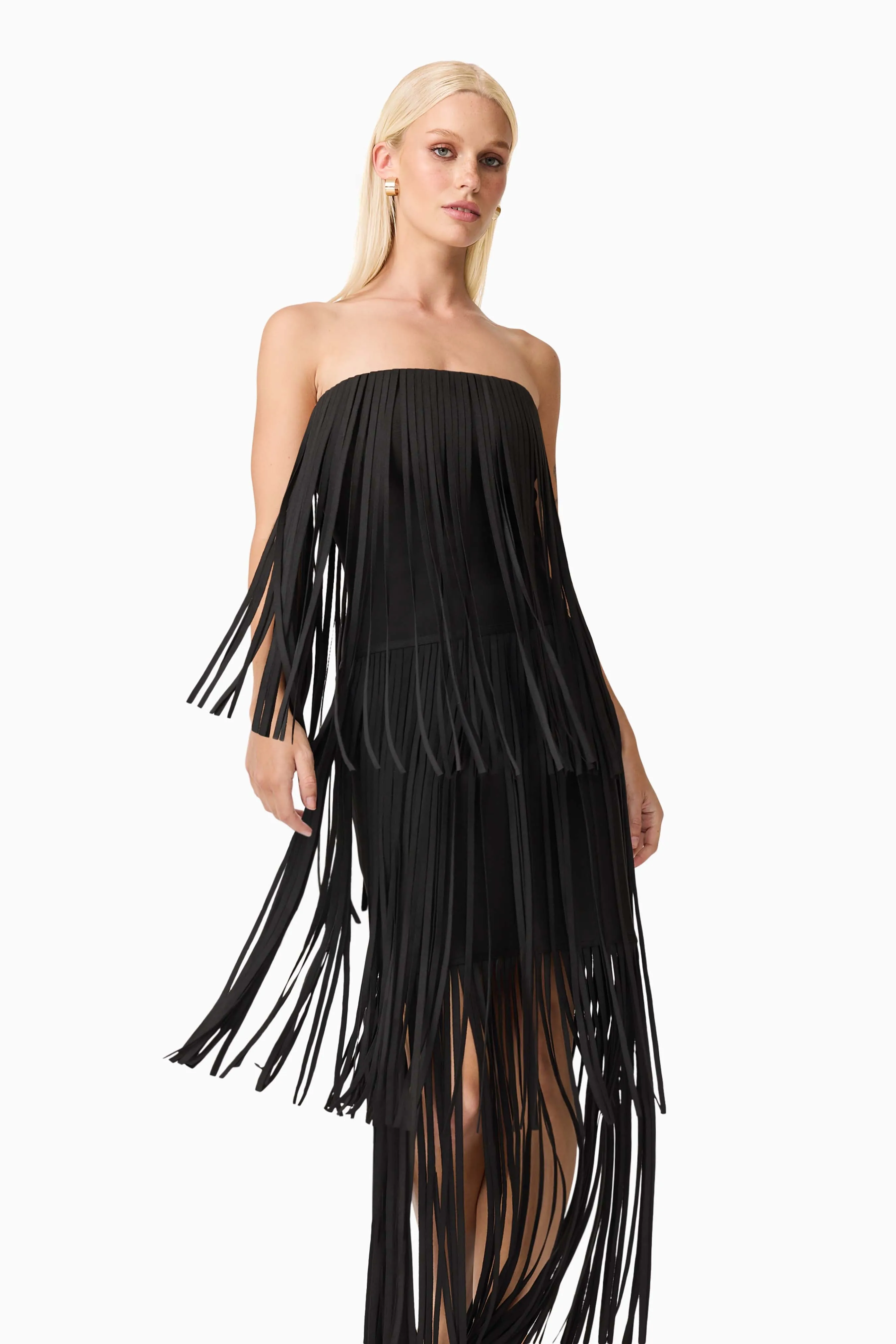 Alya Tiered Maxi Dress in Black sold by Elliatt product image thumbnail 3