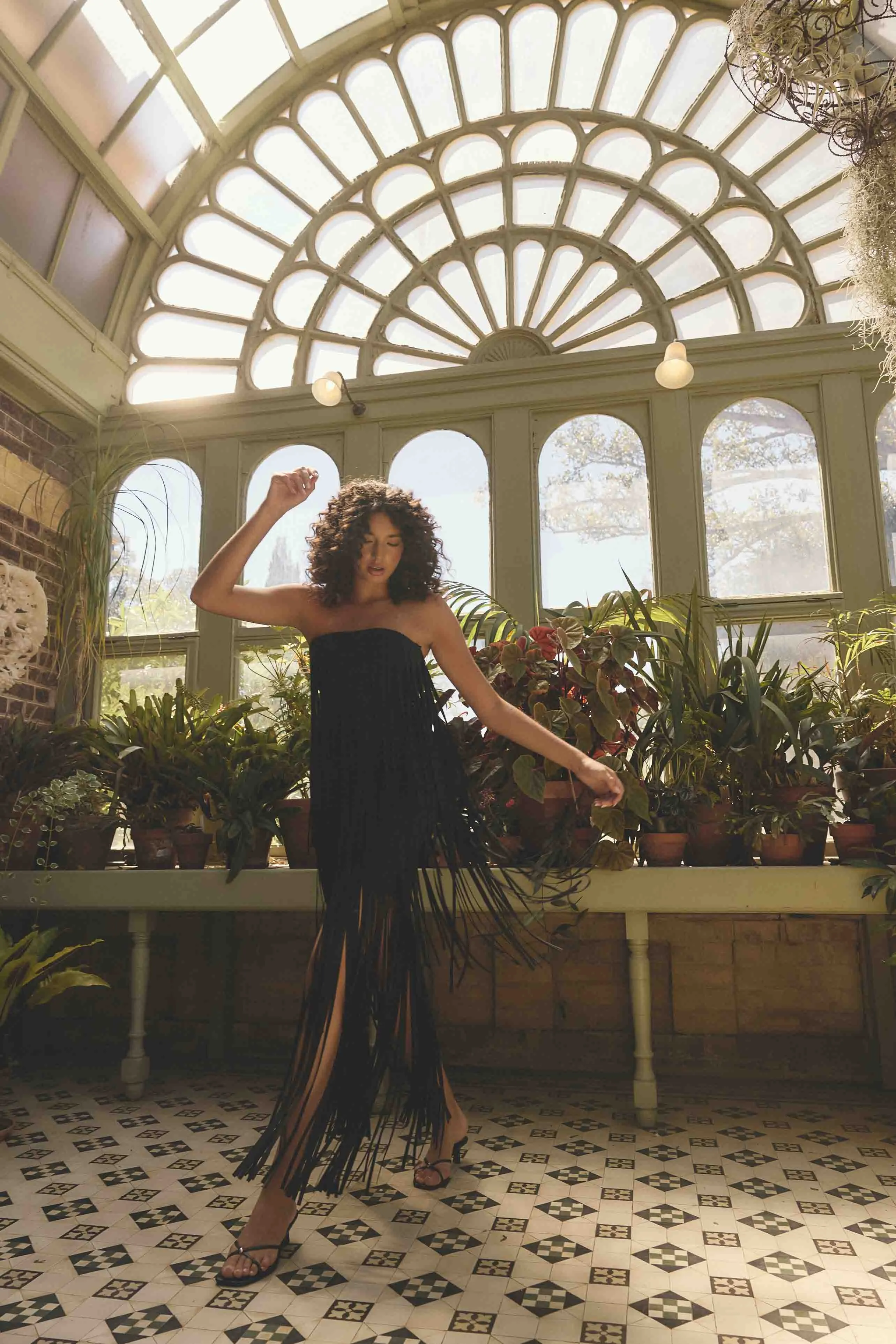 Alya Tiered Maxi Dress in Black sold by Elliatt product image thumbnail 2