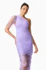 Alya Asymmetrical Midi Dress in Purple sold by Elliatt