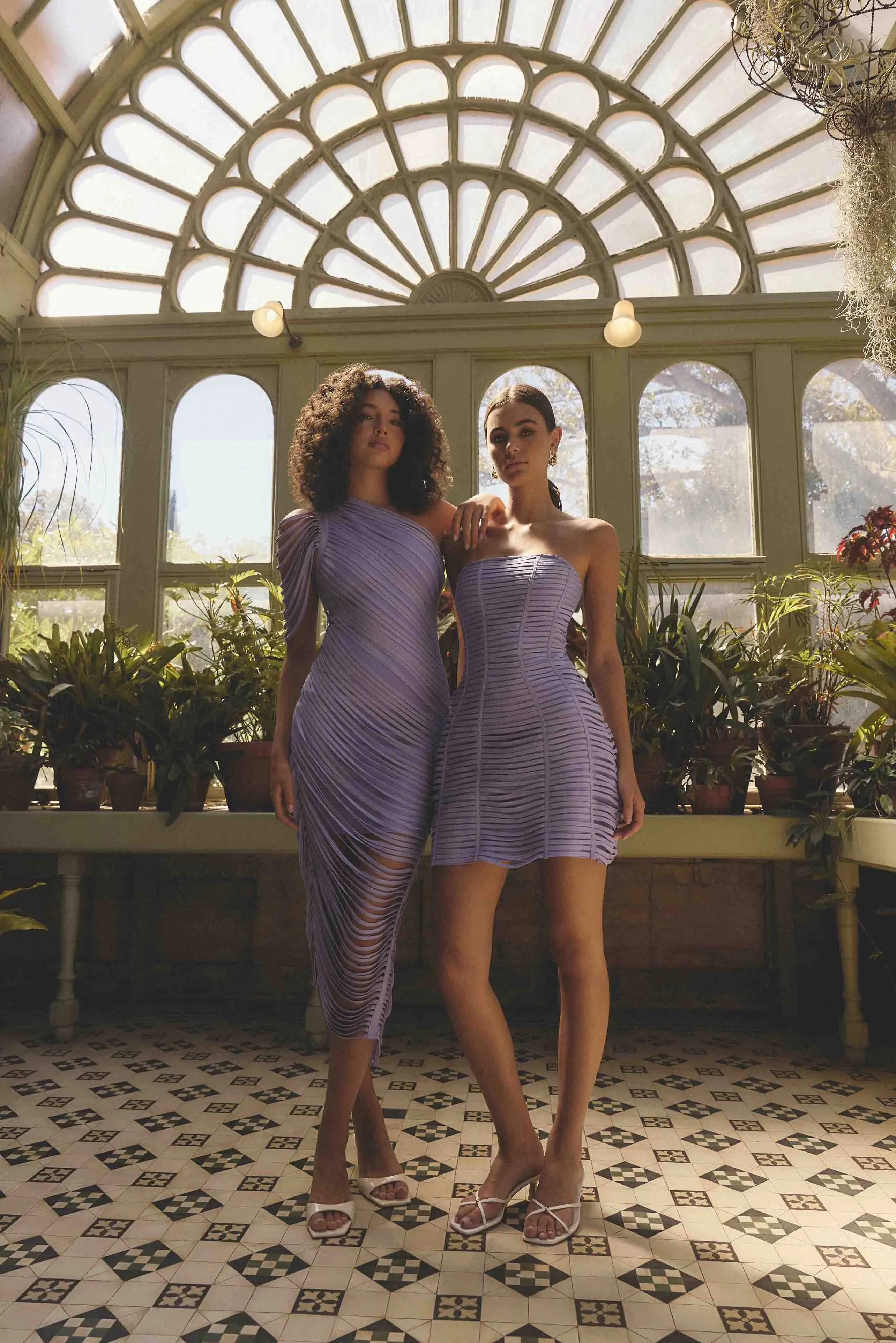 Alya Asymmetrical Midi Dress in Purple sold by Elliatt product image thumbnail 2