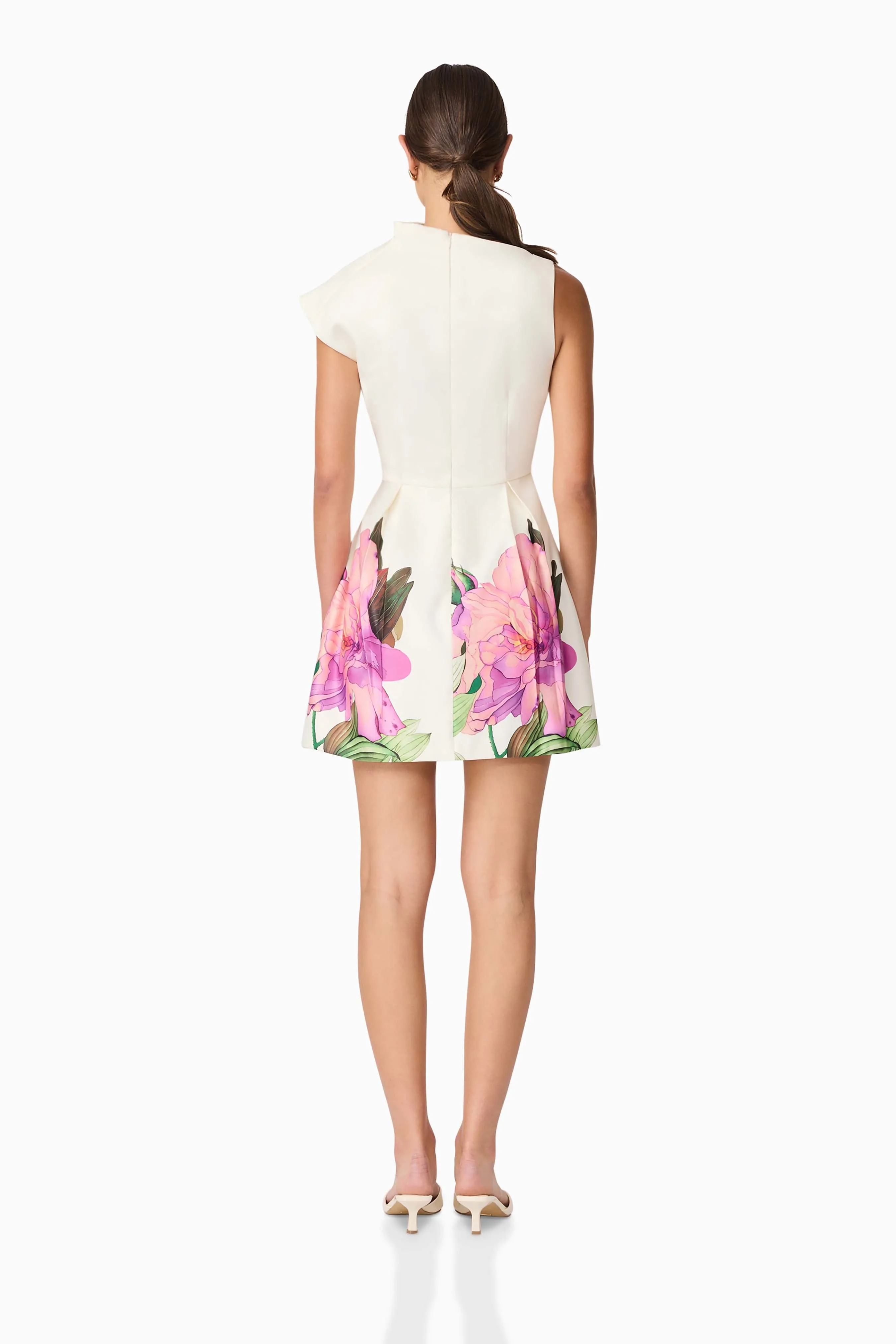 Azelie Asymmetrical Mini Dress in White sold by Elliatt product image thumbnail 5