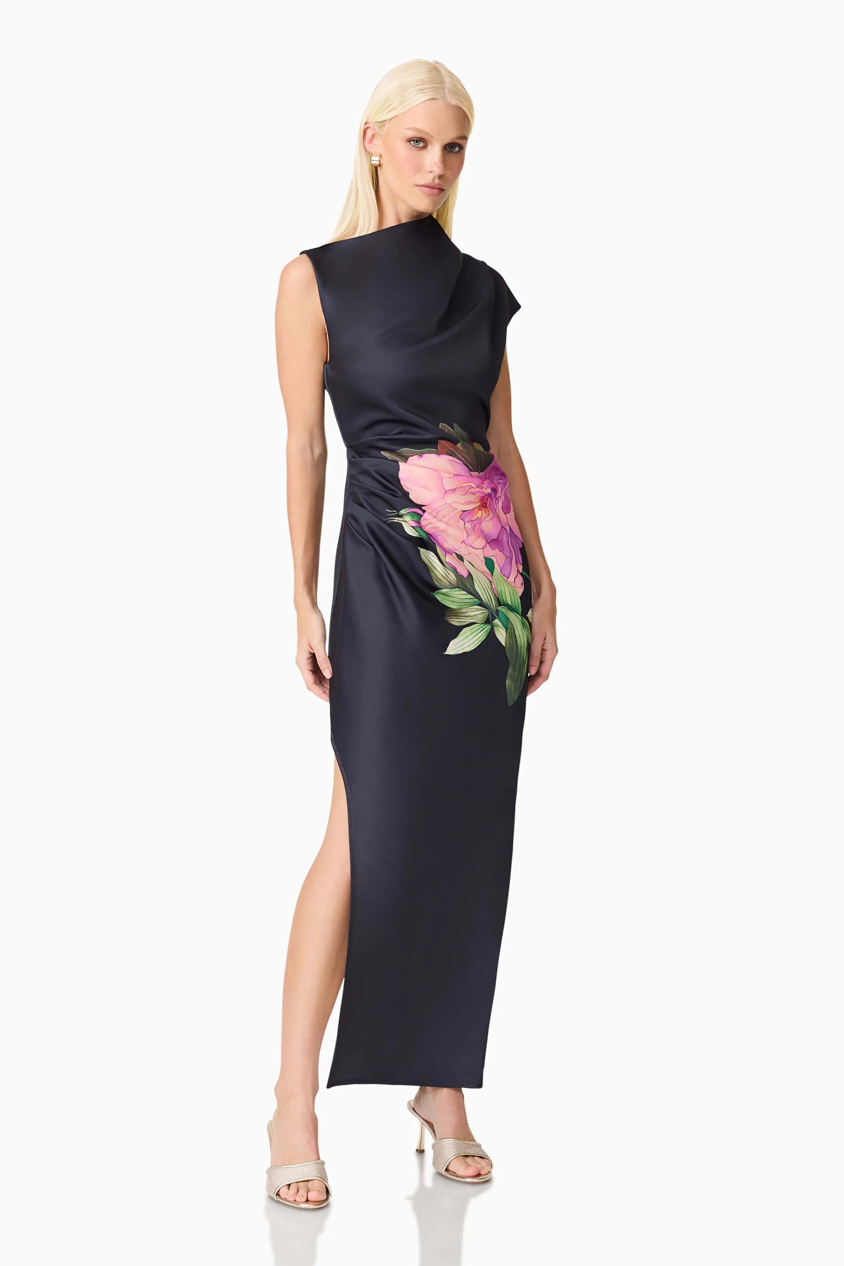 Azelie Asymmetrical Gown in Black sold by Elliatt product image thumbnail 5