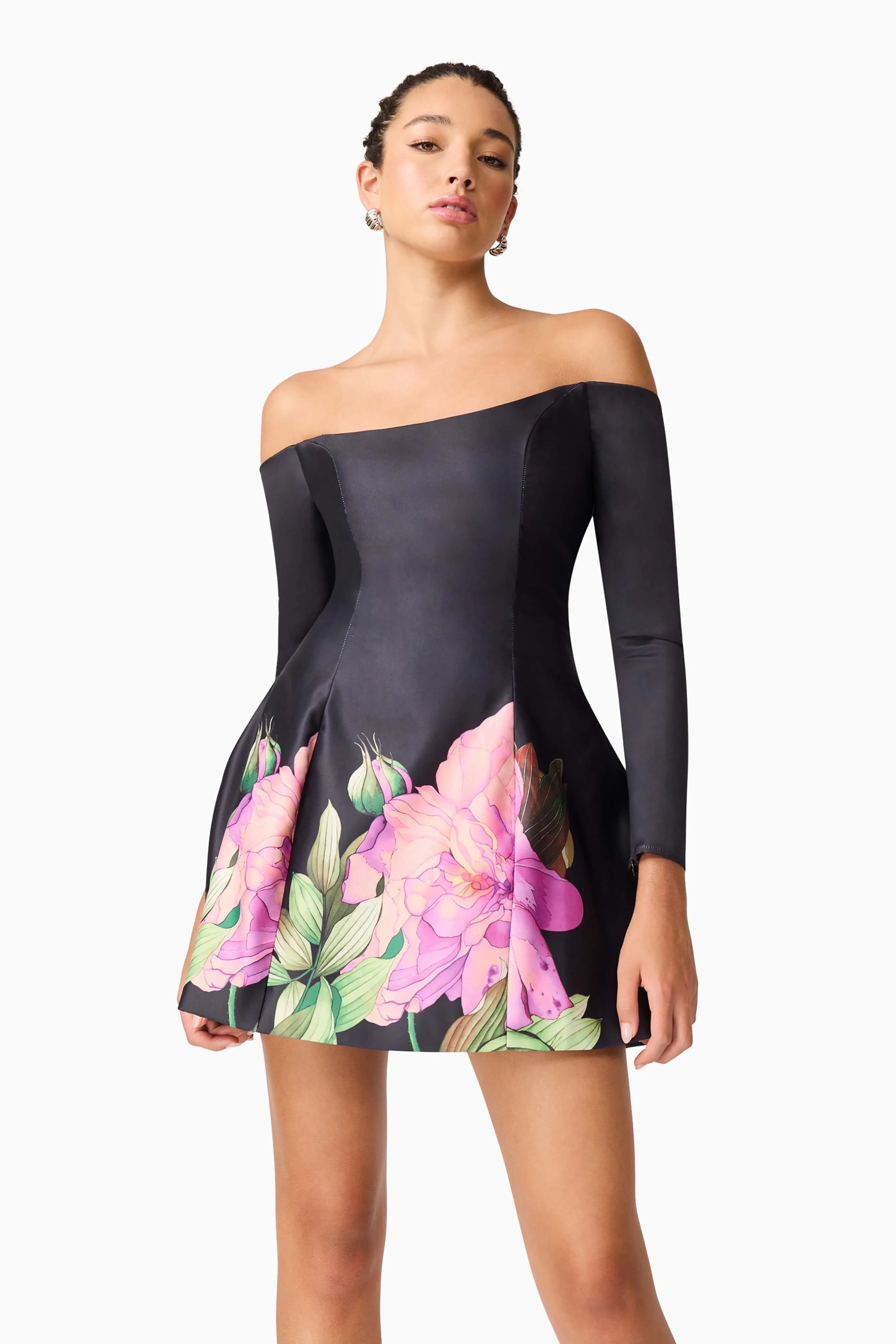 Azelie Off The Shoulder Mini Dress in Black sold by Elliatt product image thumbnail 3