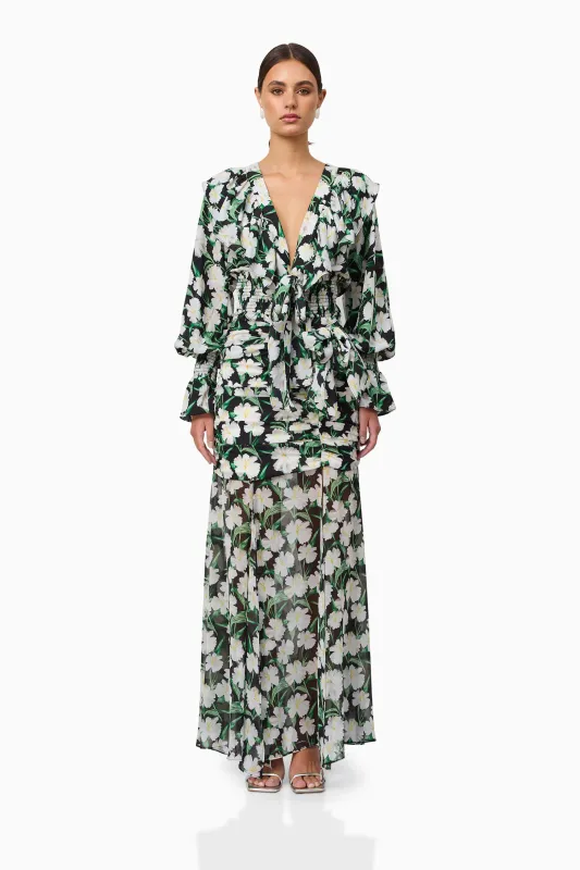 Rosey Long Sleeve Set in Black Floral sold by Elliatt
