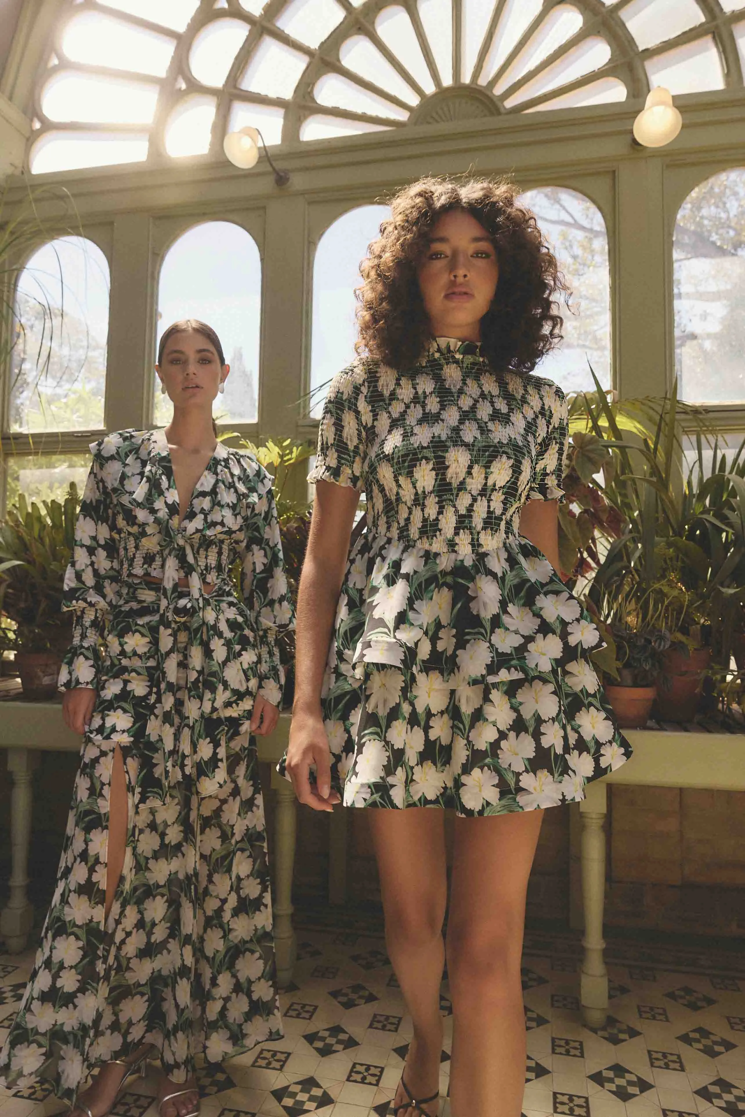 Rosey Short Sleeve Mini Dress in Black Floral sold by Elliatt product image thumbnail 2