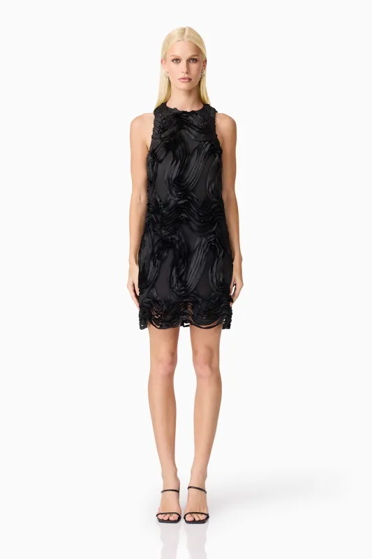 Asher Mini Shift Dress in Black sold by Elliatt