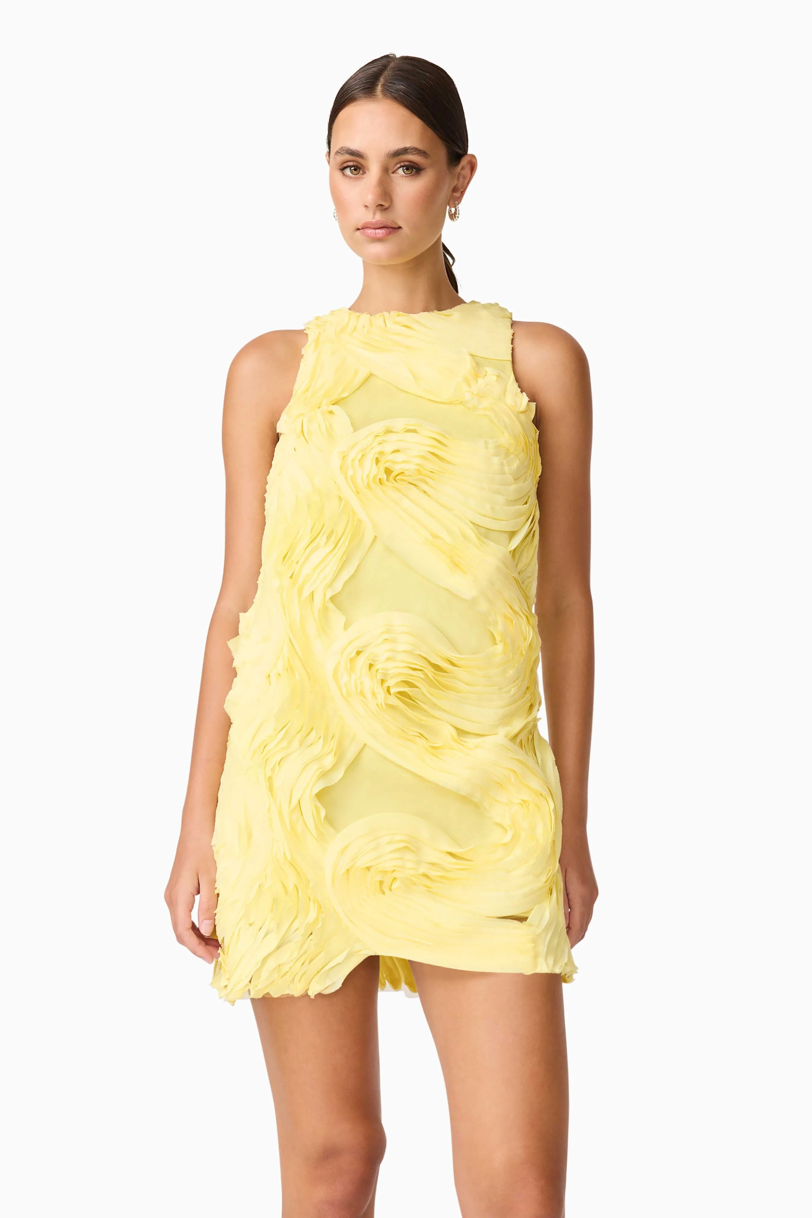 Asher Mini Shift Dress in Yellow sold by Elliatt product image thumbnail 2