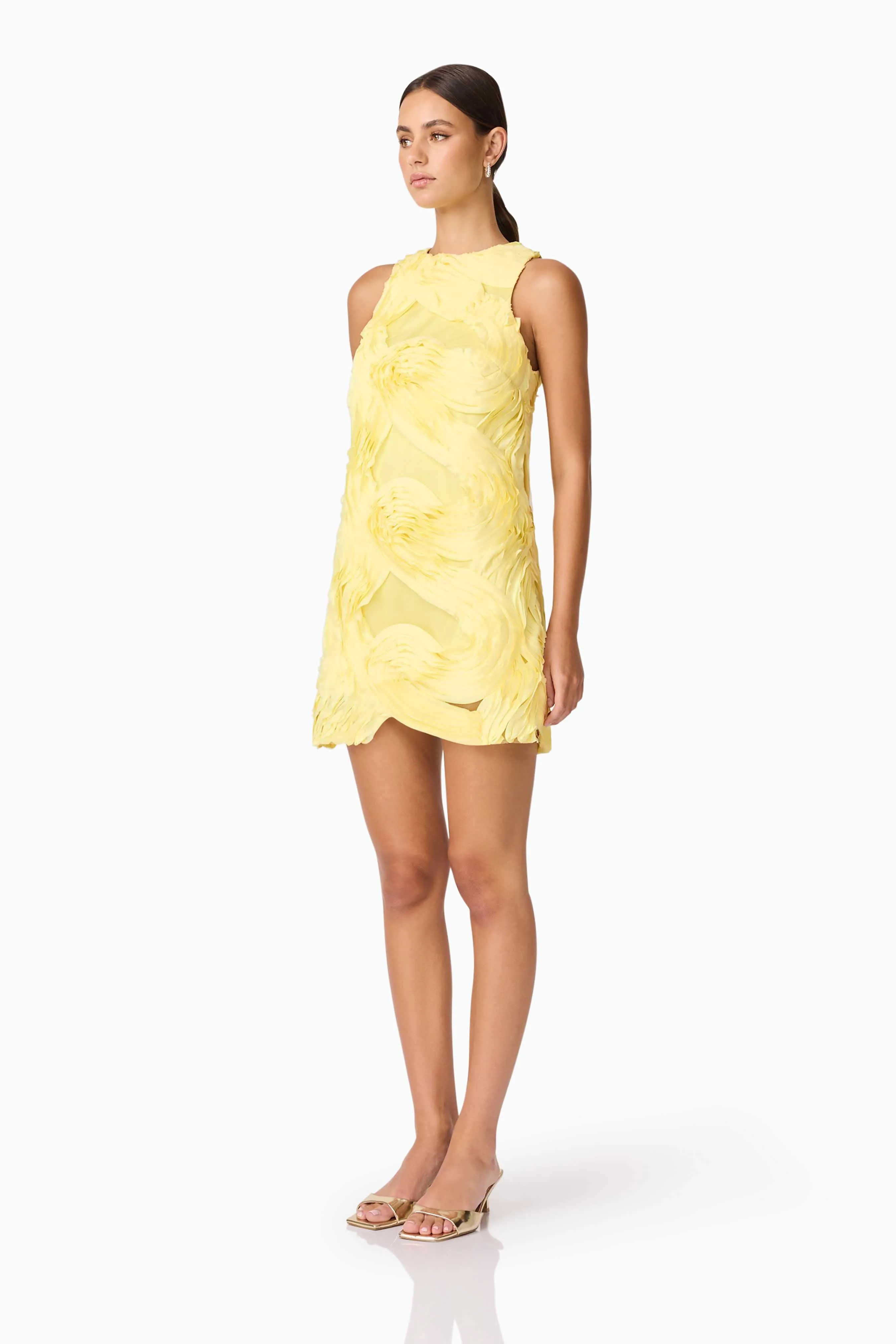 Asher Mini Shift Dress in Yellow sold by Elliatt product image thumbnail 3