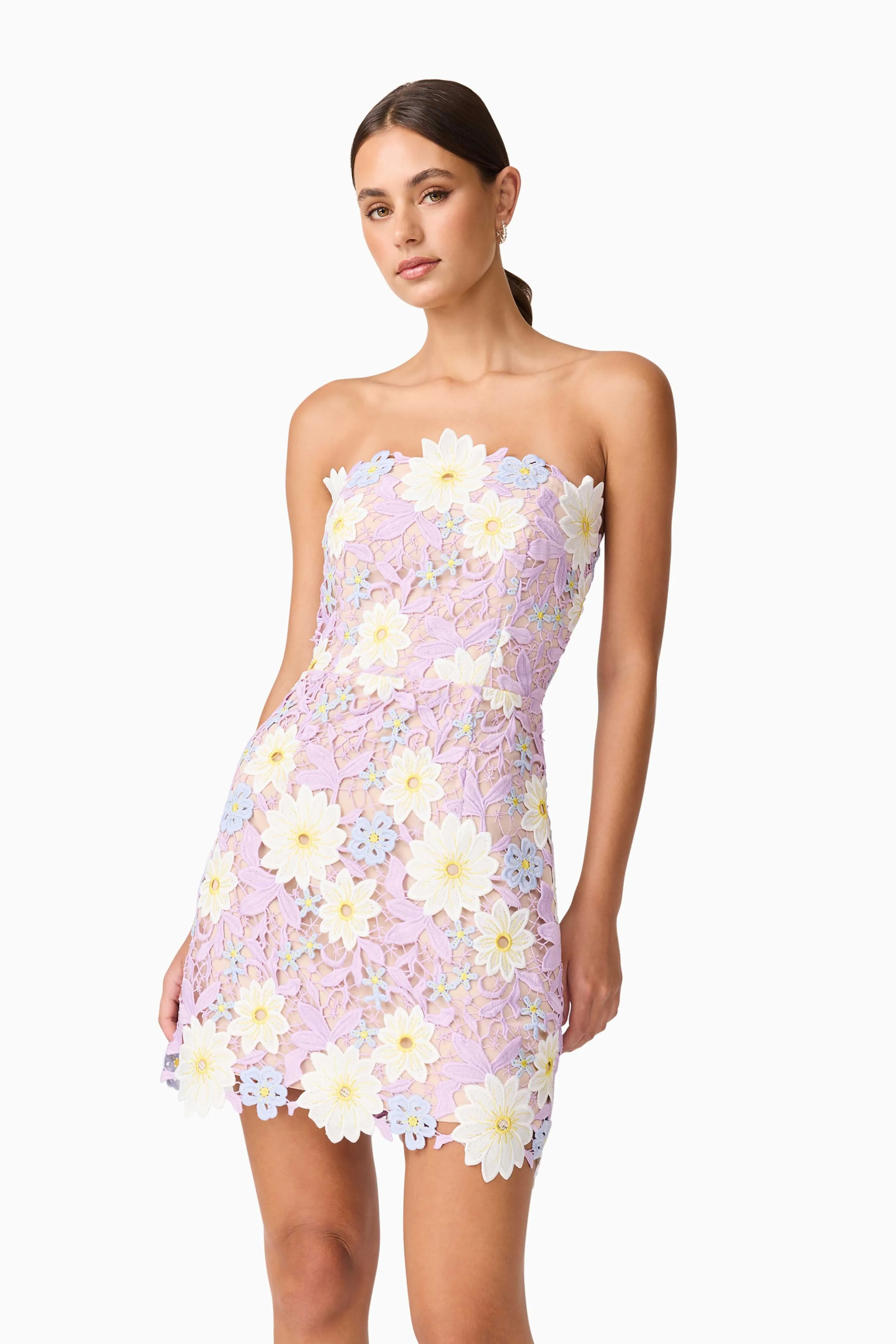 Sigrid Strapless Mini Dress in Purple sold by Elliatt product image thumbnail 3