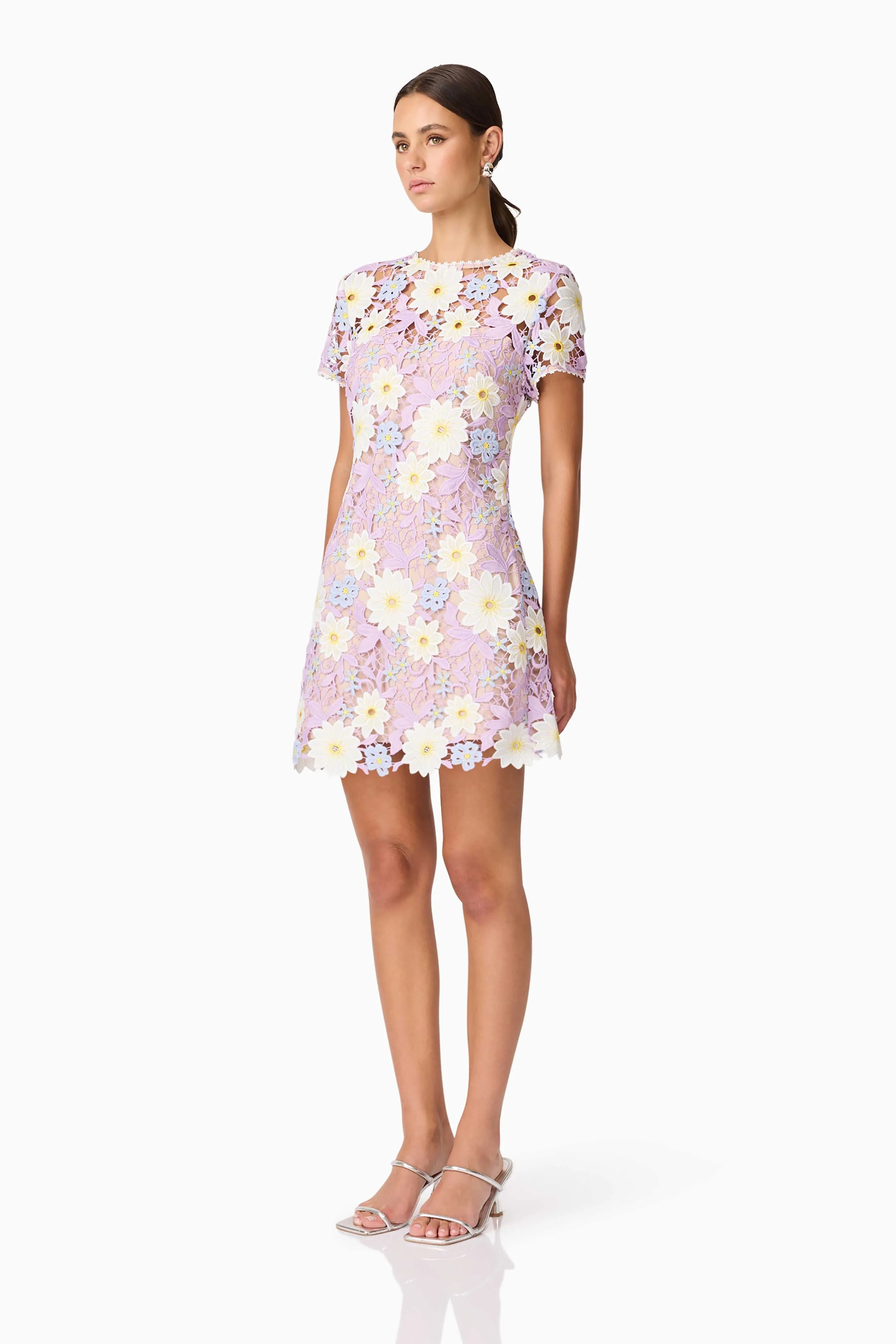Sigrid Mini Shift Dress in Purple sold by Elliatt product image thumbnail 3