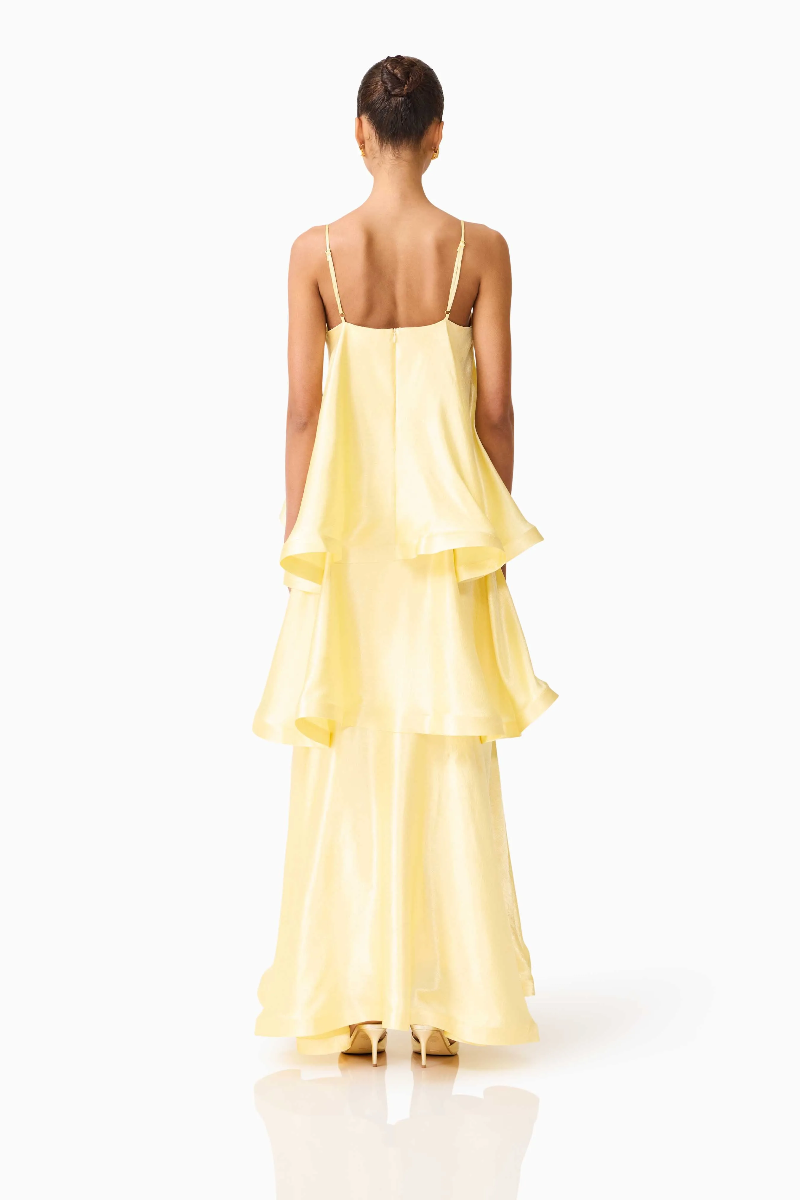 Tilly Tiered Maxi Dress in Butter Yellow sold by Elliatt product image thumbnail 3