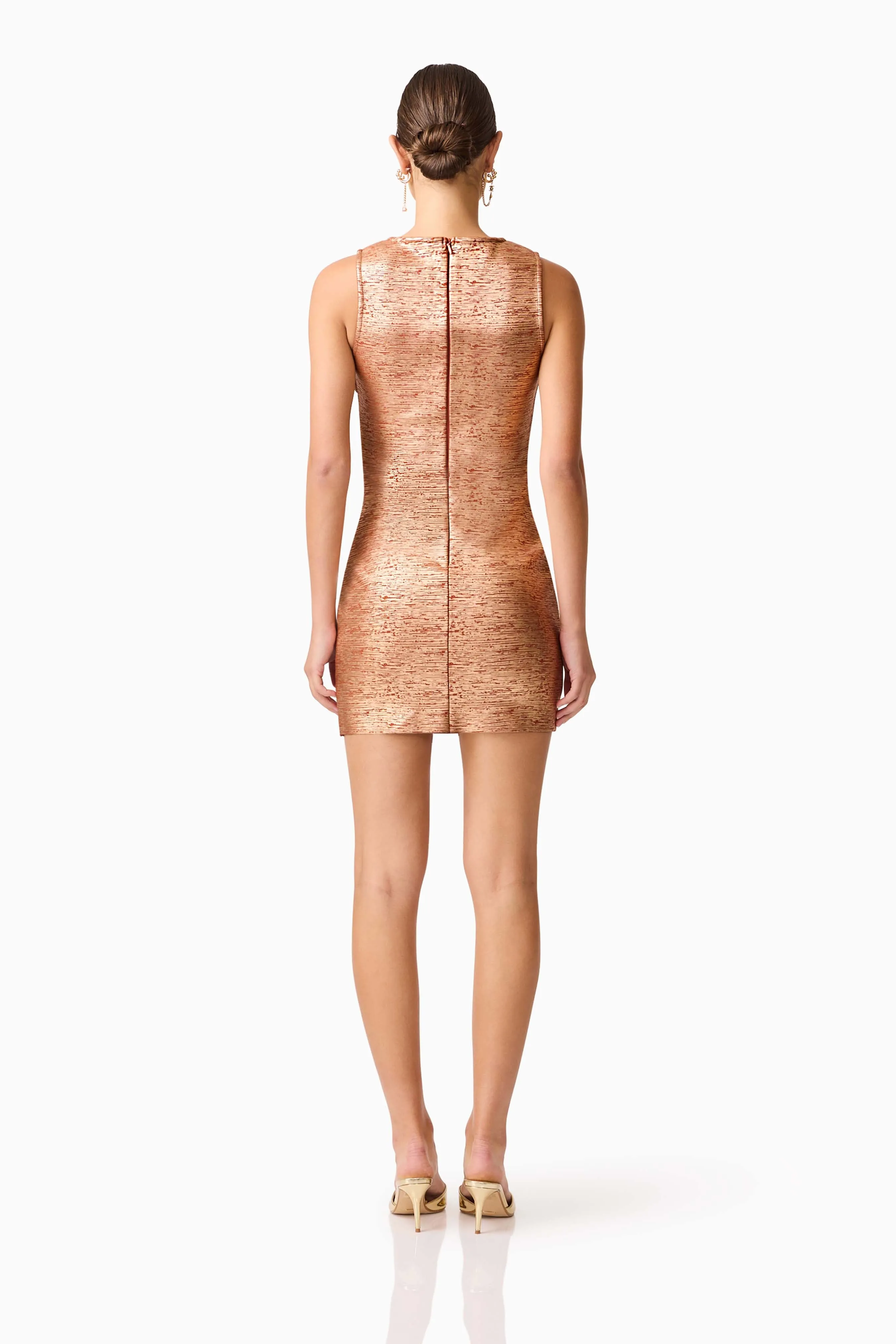 Rhian Fitted Mini Dress in Orange sold by Elliatt product image thumbnail 5