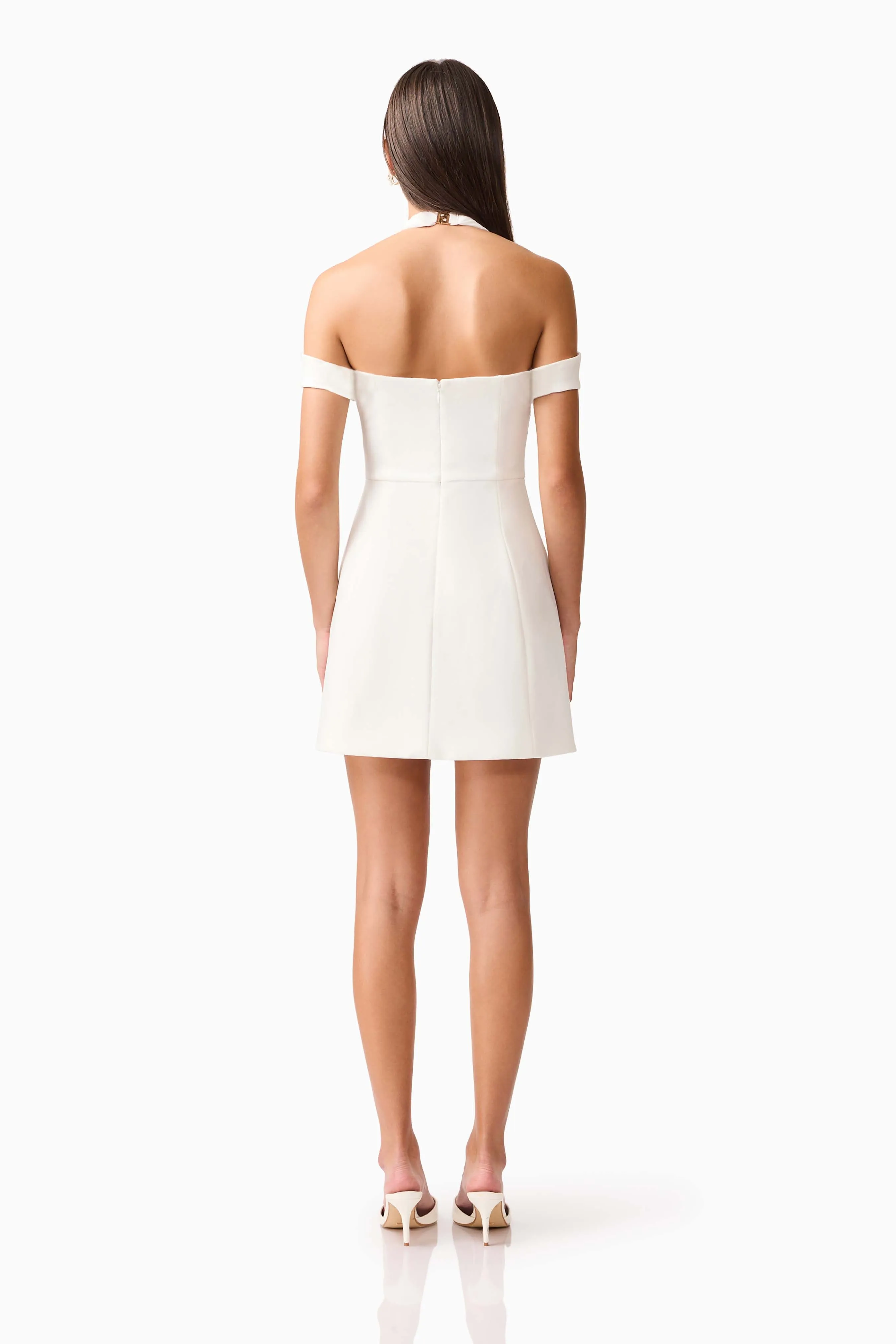 Ruby Halter Mini Dress in White sold by Elliatt product image thumbnail 5
