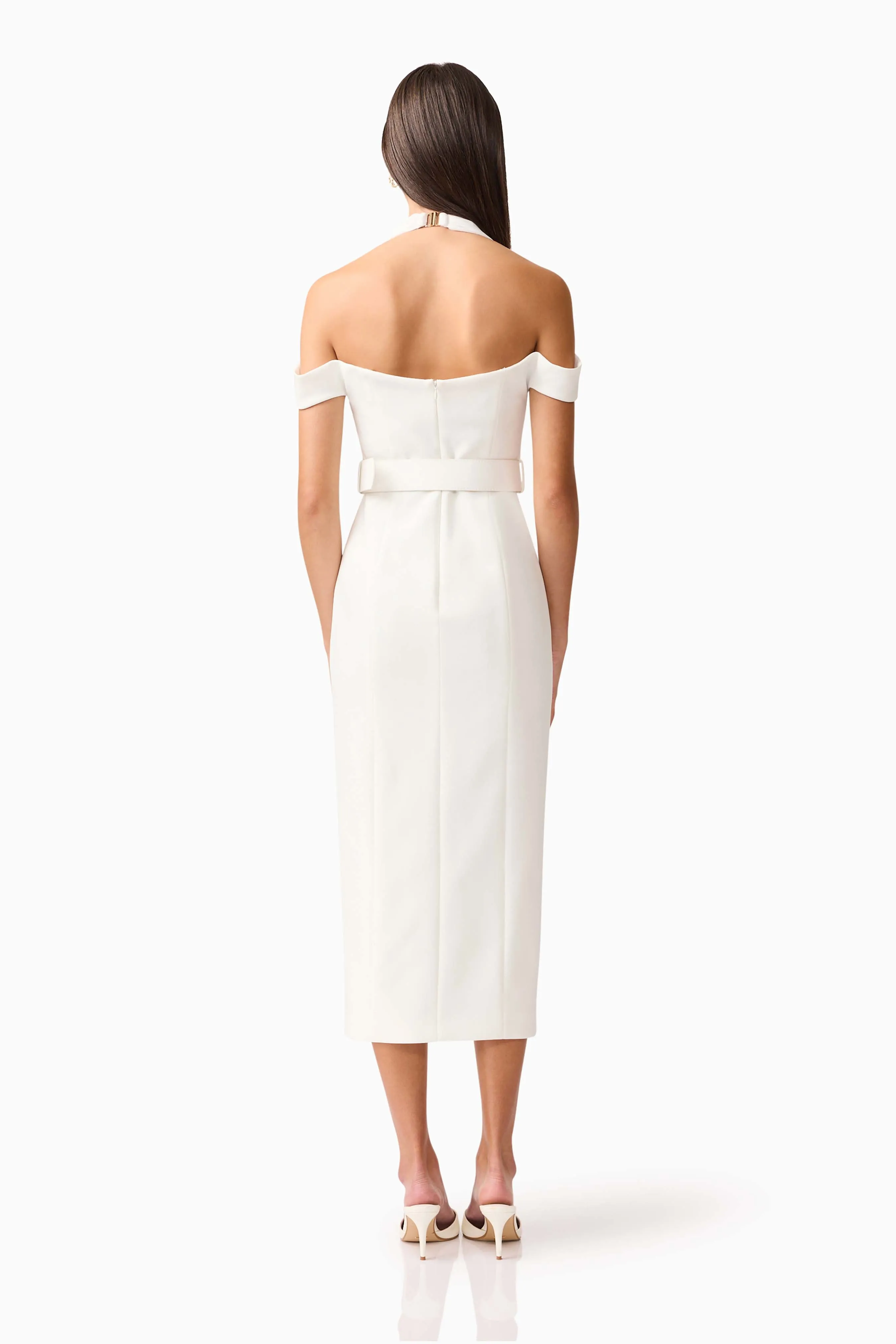 Ruby Halter Midi Dress in White sold by Elliatt product image thumbnail 5