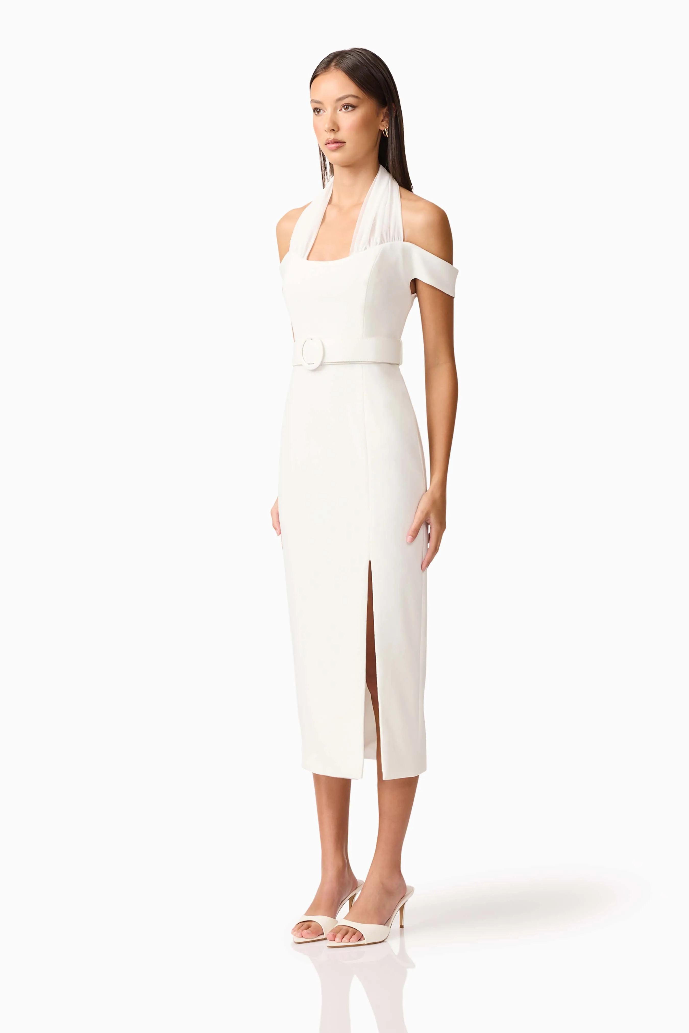 Ruby Halter Midi Dress in White sold by Elliatt product image thumbnail 3