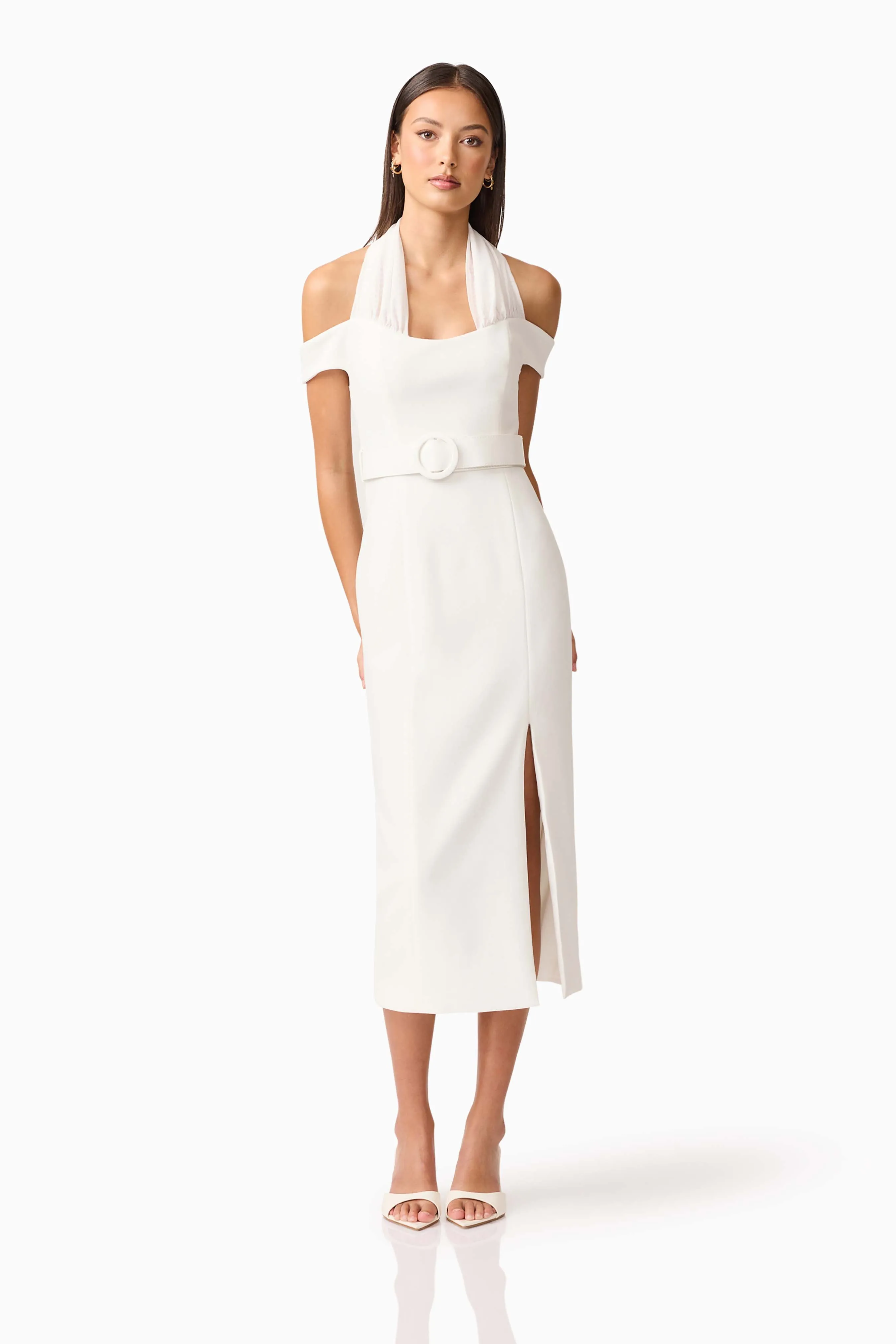 Ruby Halter Midi Dress in White sold by Elliatt product image thumbnail 4
