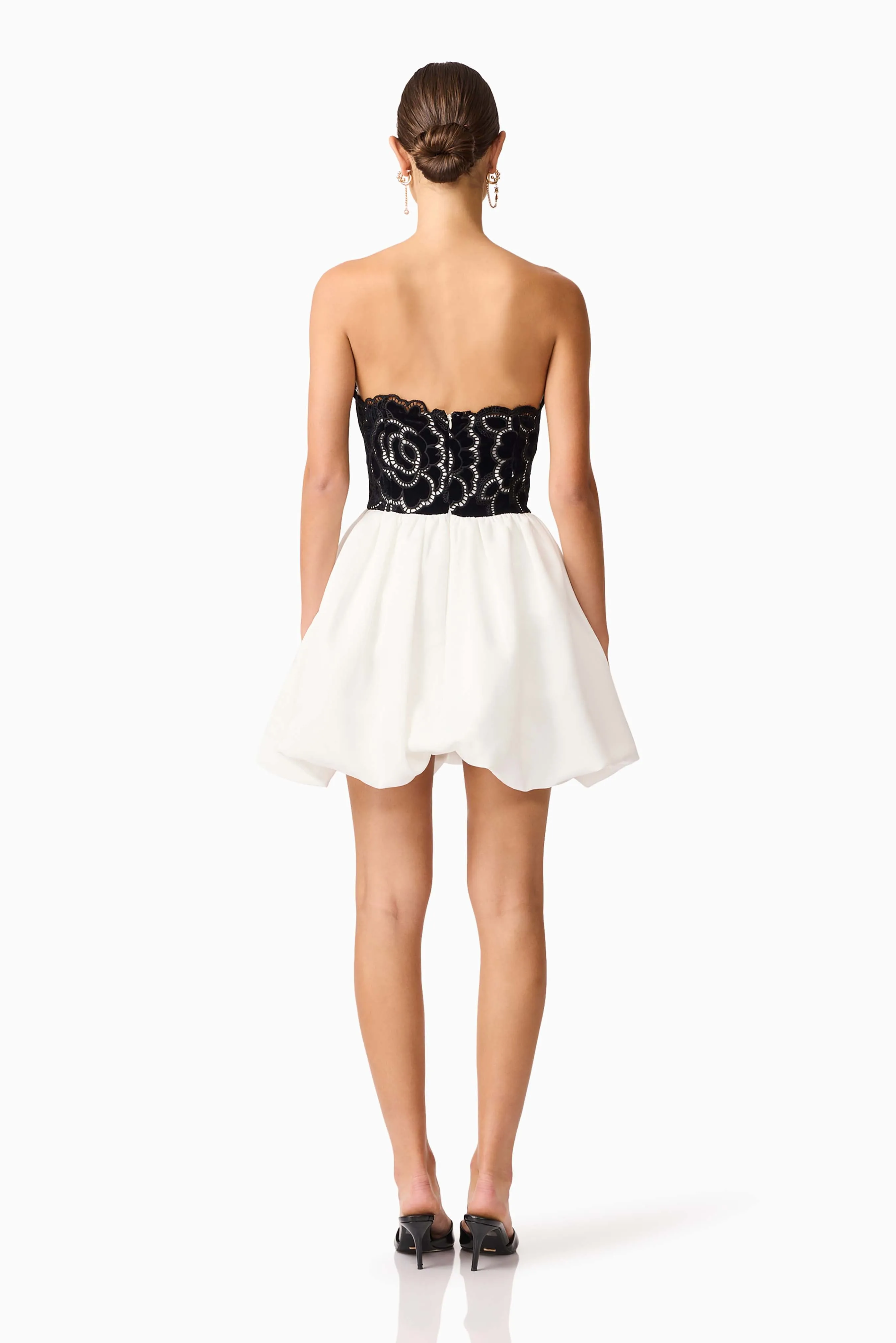 Eris Strapless Mini Dress in Black & White sold by Elliatt product image thumbnail 5