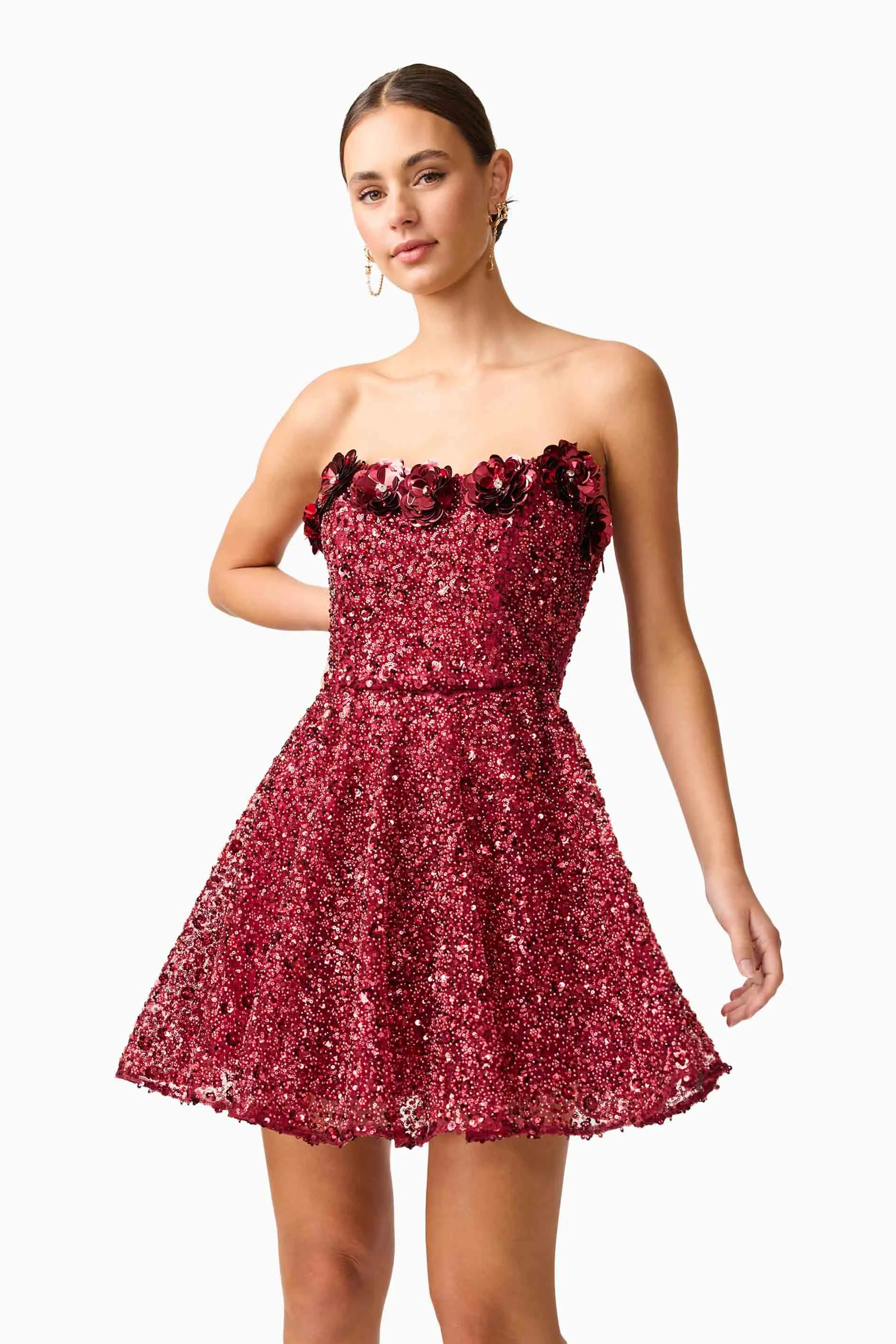 Carmen A-Line Mini Dress in Red sold by Elliatt product image thumbnail 5