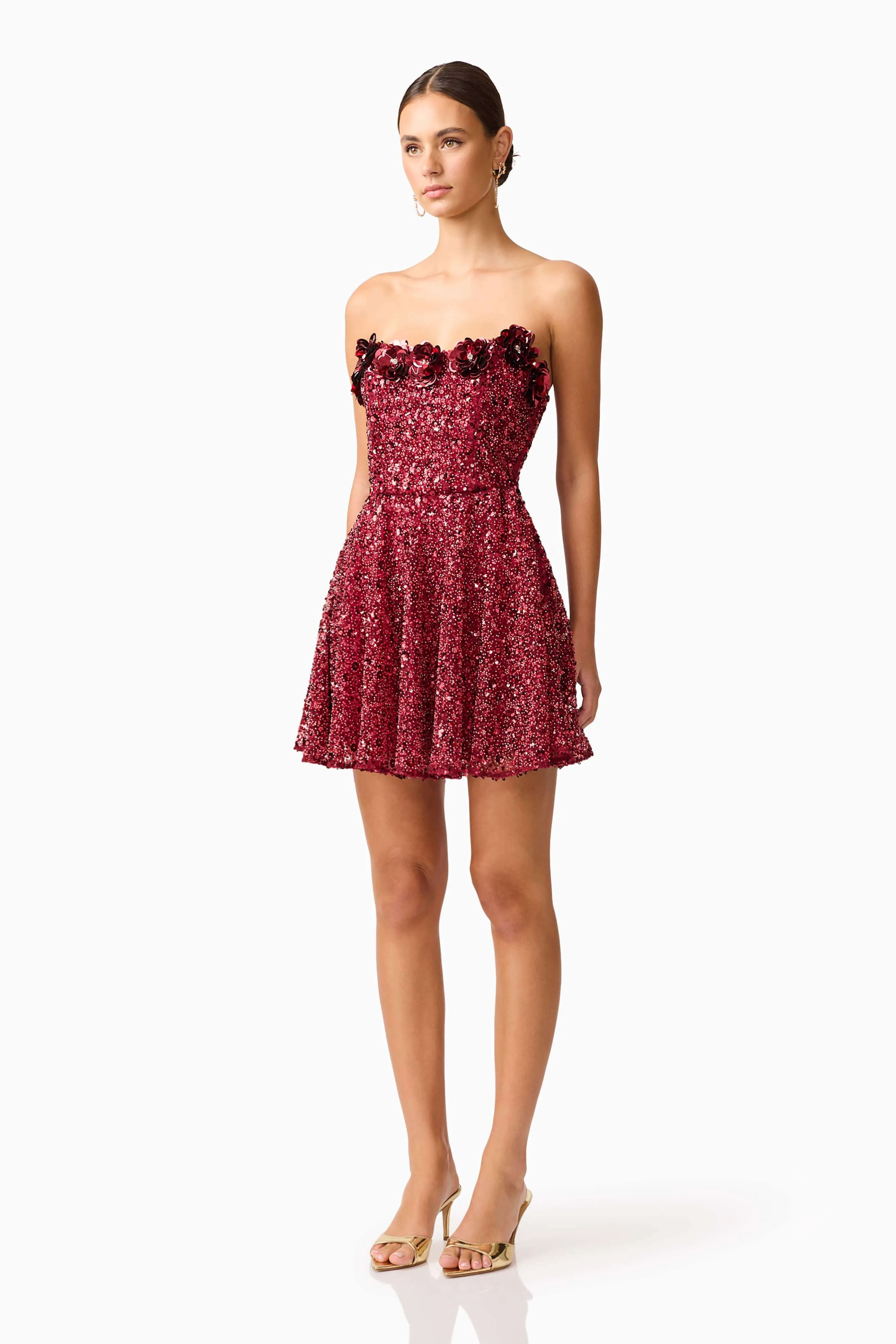 Carmen A-Line Mini Dress in Red sold by Elliatt product image thumbnail 2