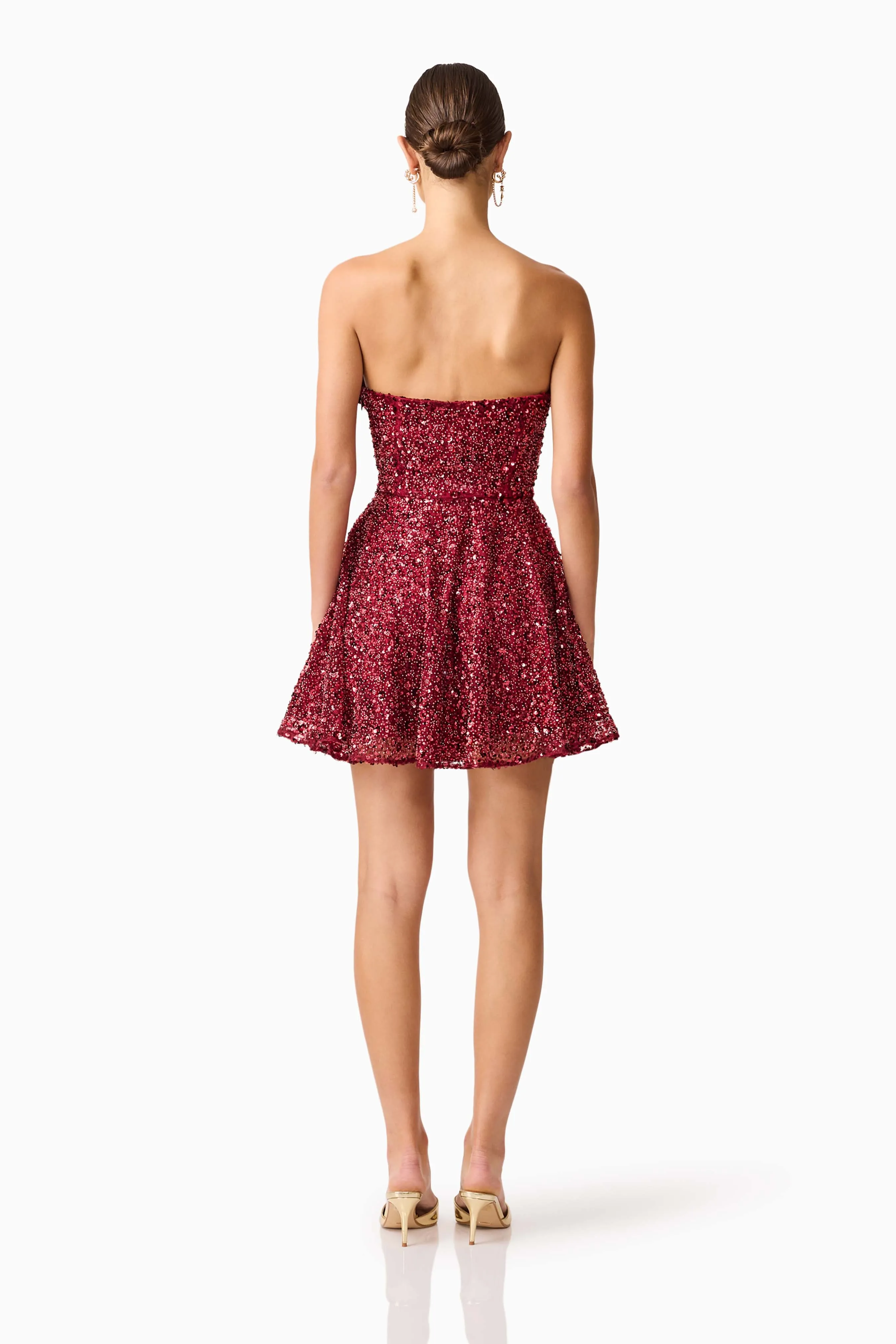 Carmen A-Line Mini Dress in Red sold by Elliatt product image thumbnail 4